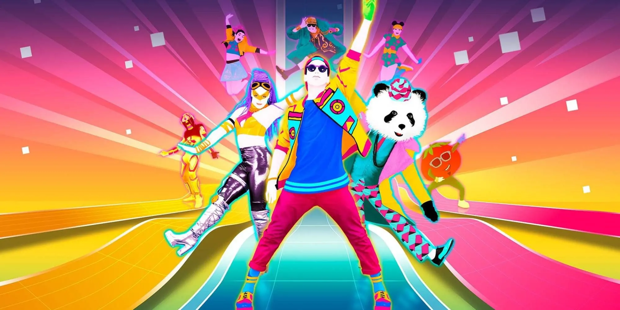 Bốn người nhảy theo điệu nhạc trong Just Dance