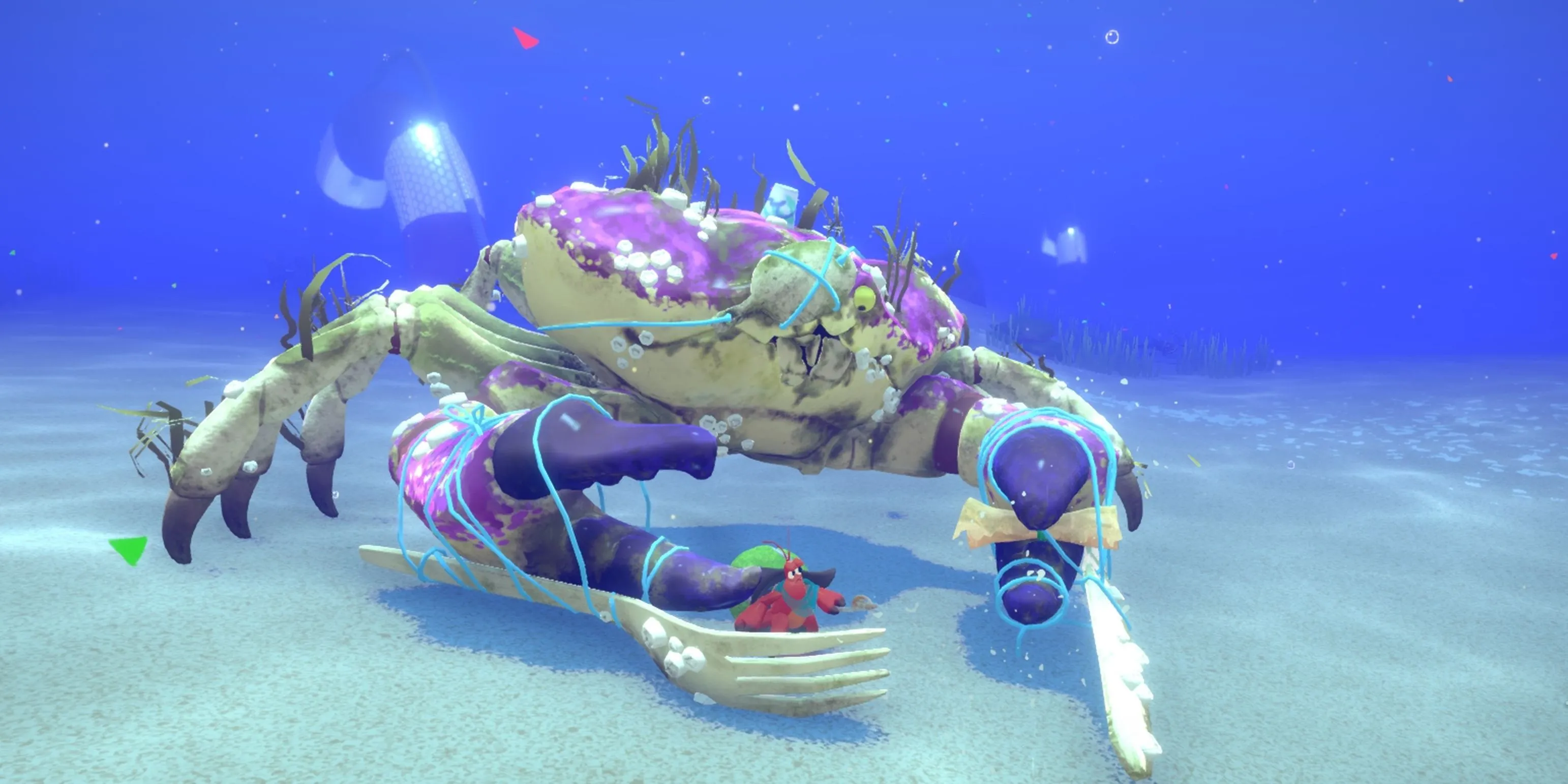 Boss Pagurus Kẻ Phàm Ăn truy đuổi Kril trong Another Crab's Treasure