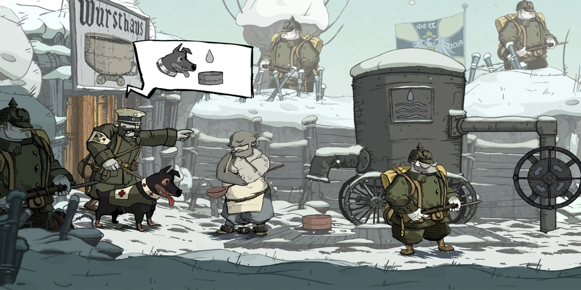 Các nhân vật chính trong Valiant Hearts: The Great War, game indie xúc động về chi phí con người trong chiến tranh.