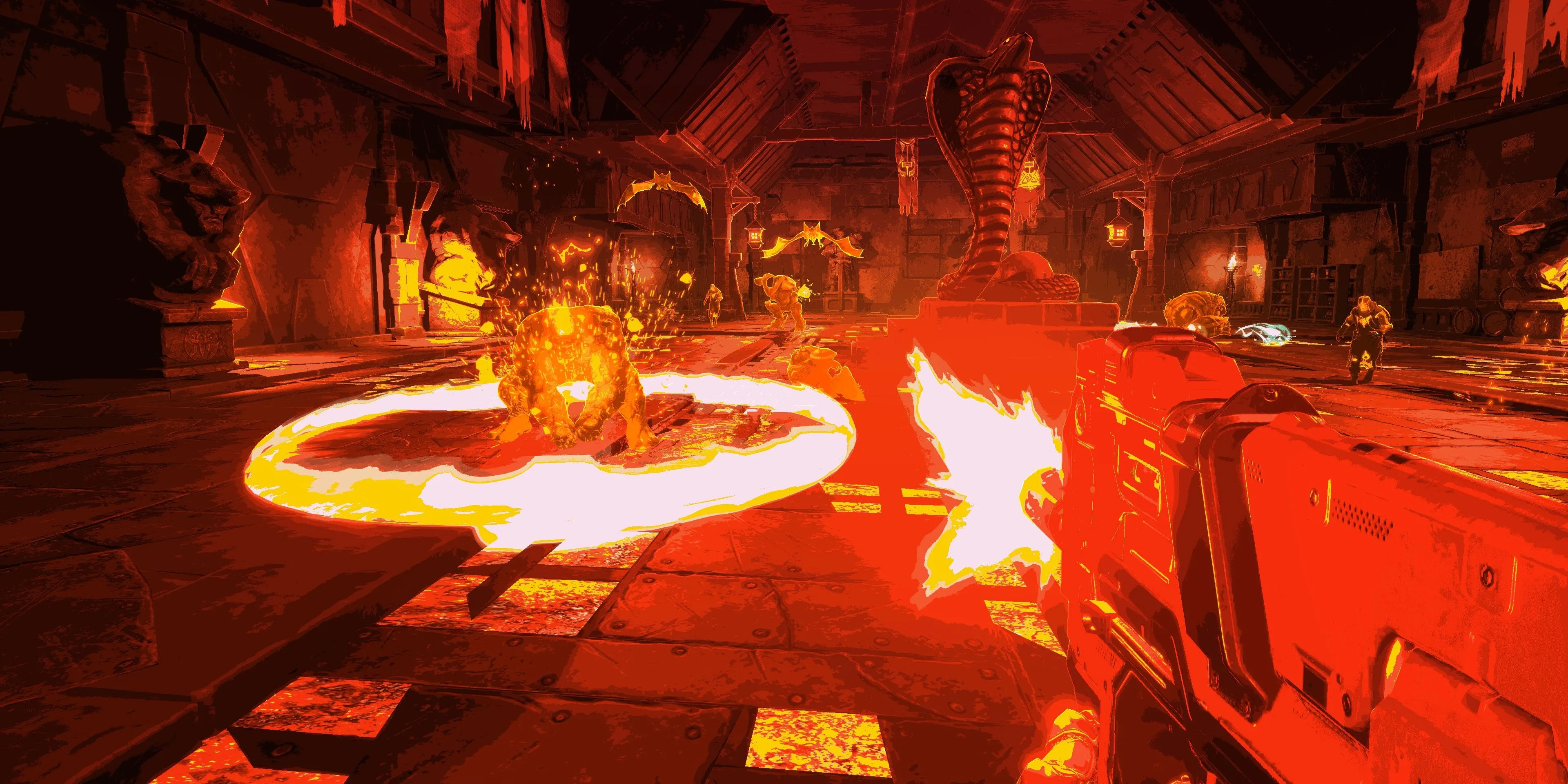 Cảnh chiến đấu theo nhịp điệu trong game FPS roguelike BPM Bullets Per Minute