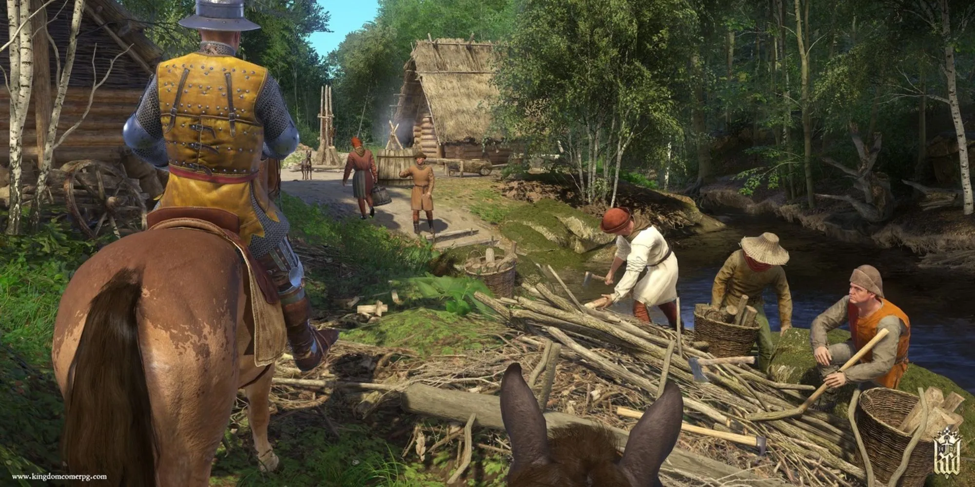 Cảnh thu hoạch mùa màng thanh bình trong game Kingdom Come Deliverance