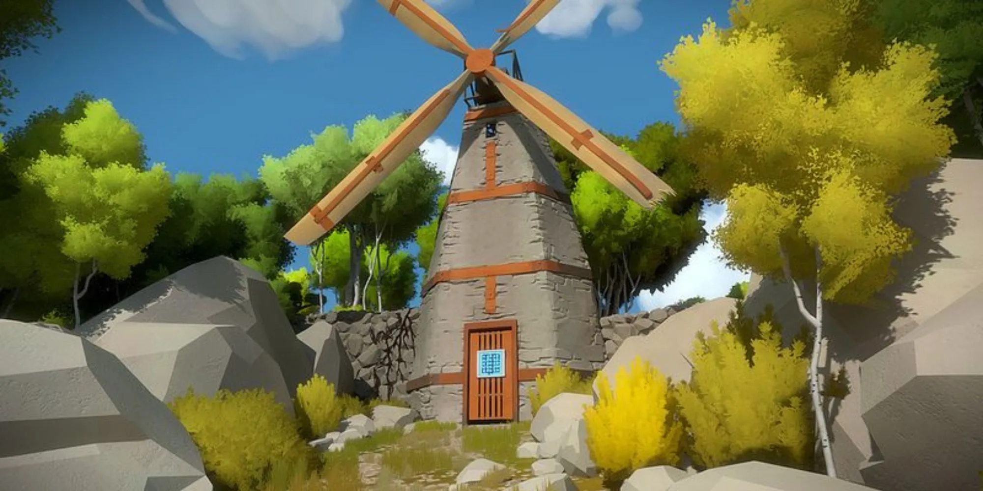 Câu đố cối xay gió trong game giải đố The Witness