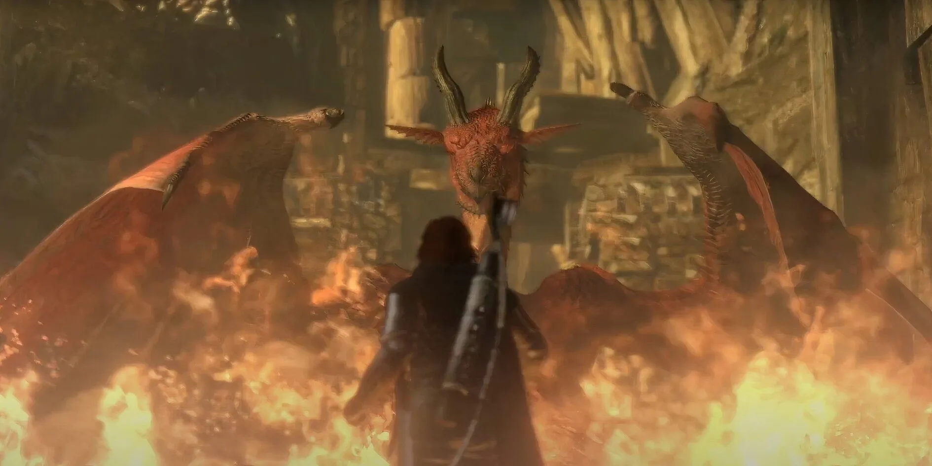 Chiến đấu với rồng trong game nhập vai hành động fantasy Dragon's Dogma