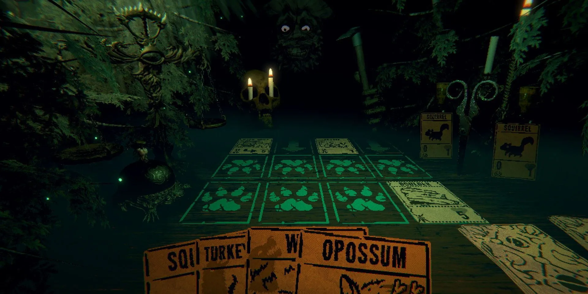 Chiến đấu với tên Thợ đào trong game Inscryption
