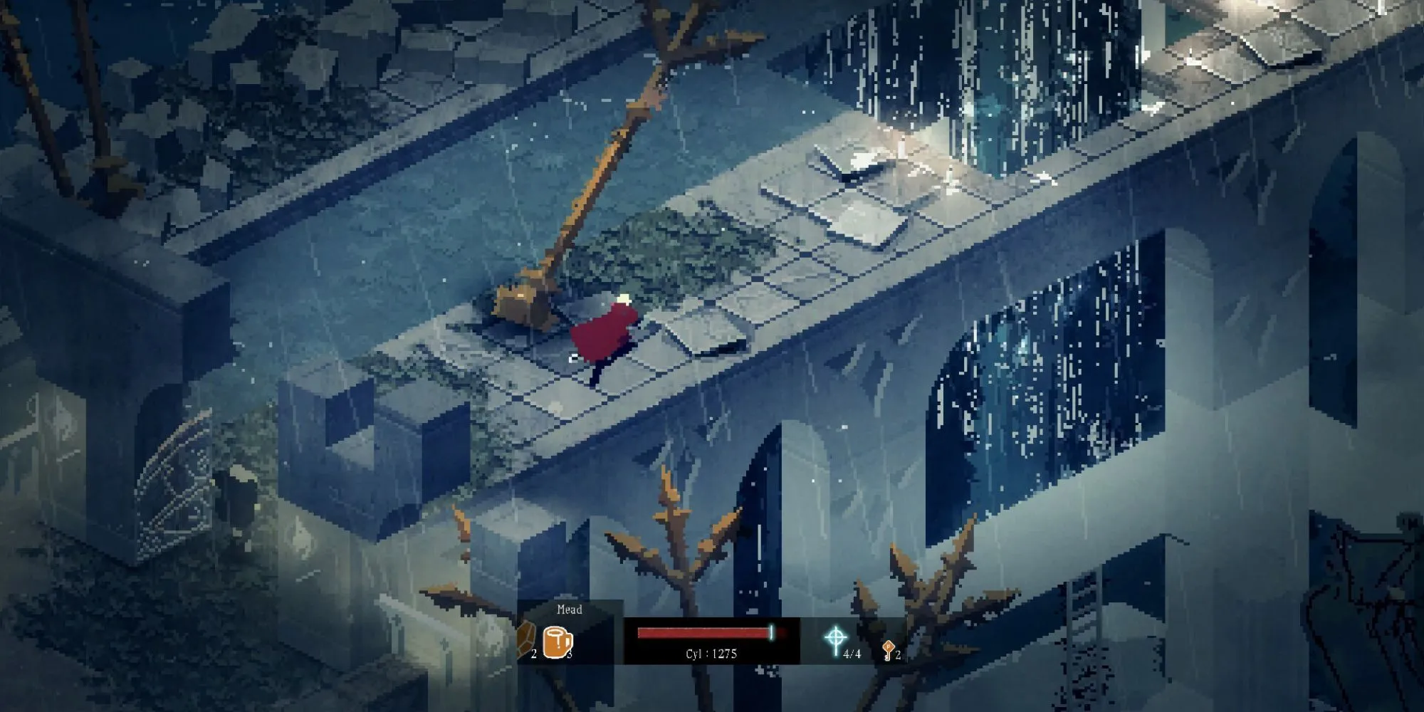 Chrono Sword gameplay góc nhìn từ trên xuống với đồ họa pixel