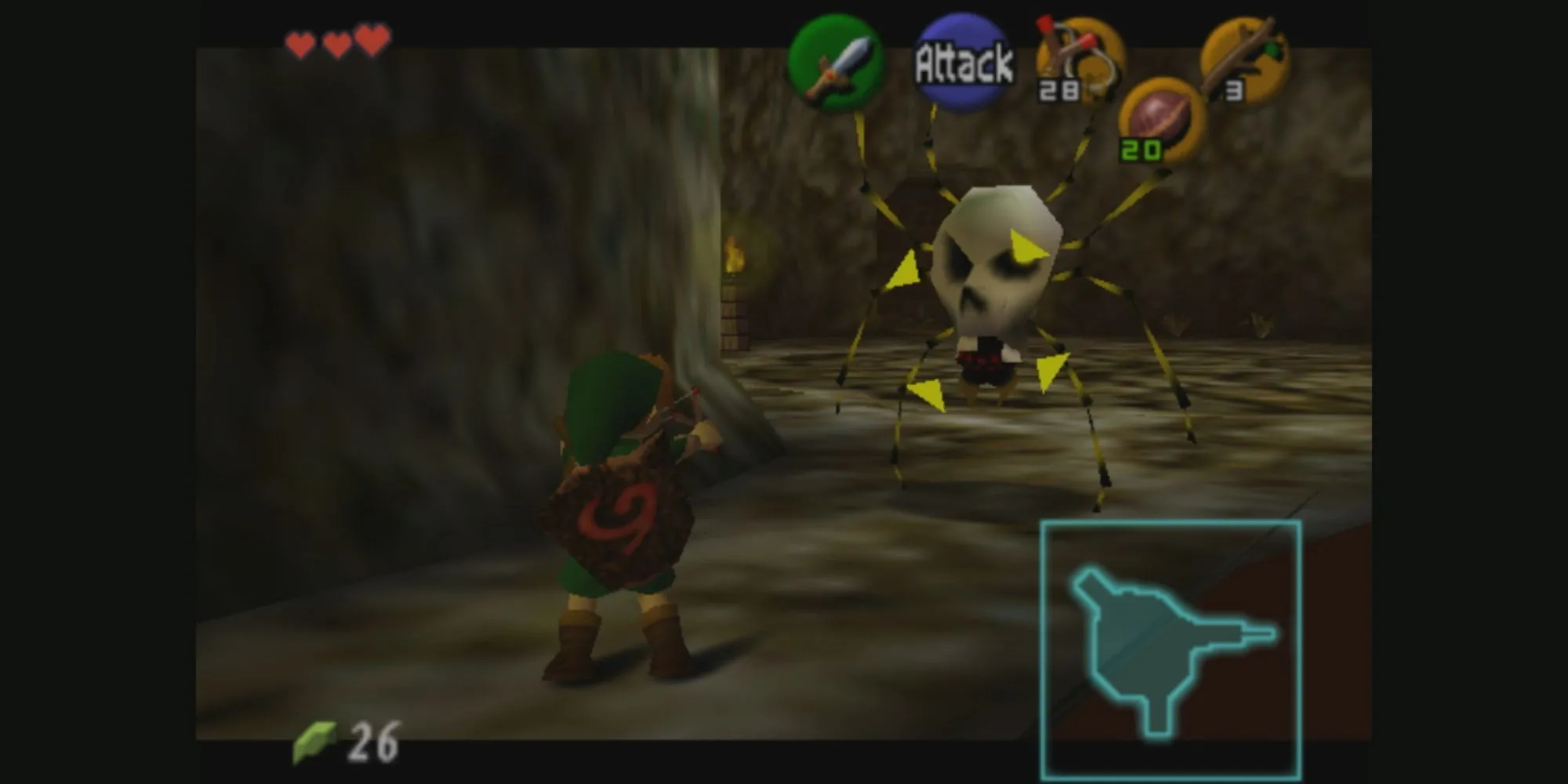 Con Skulltula trong The Legend of Zelda: Ocarina of Time, game kinh điển nhưng đầy những glitch thú vị.