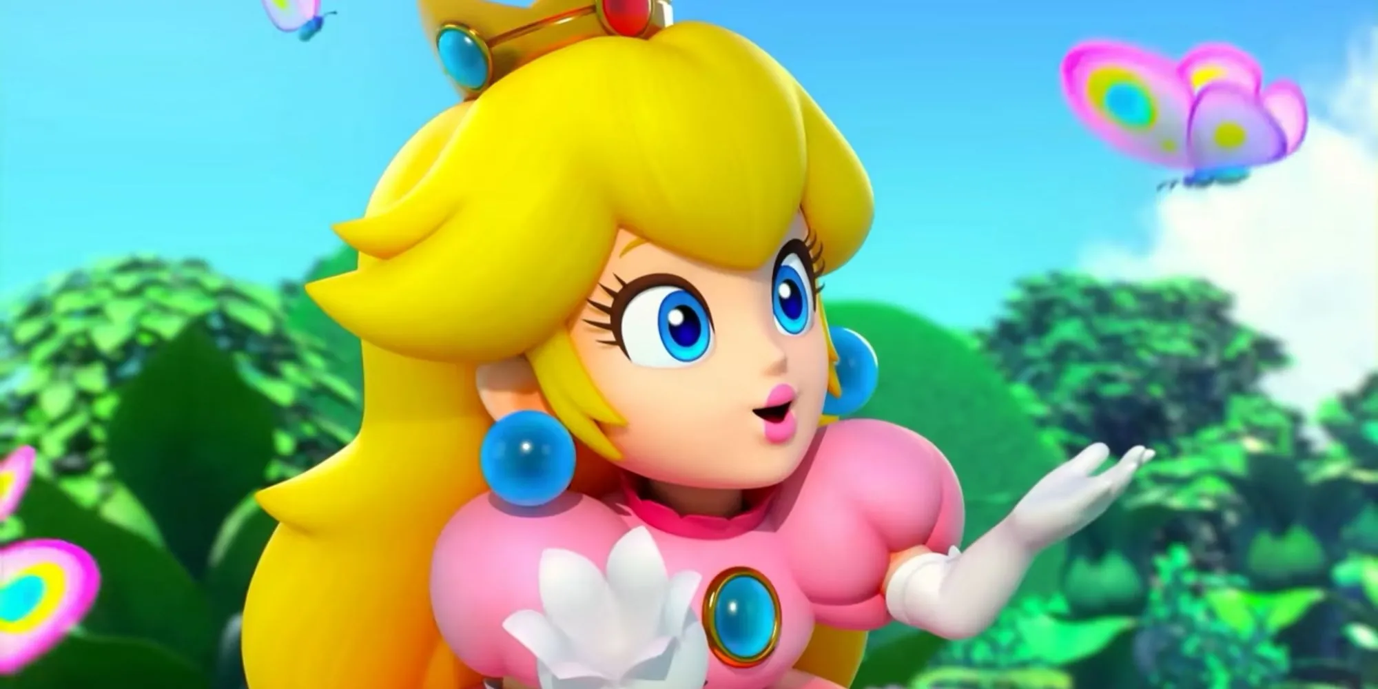 Công chúa Peach trong Super Mario RPG, một cảnh phá vỡ truyền thống