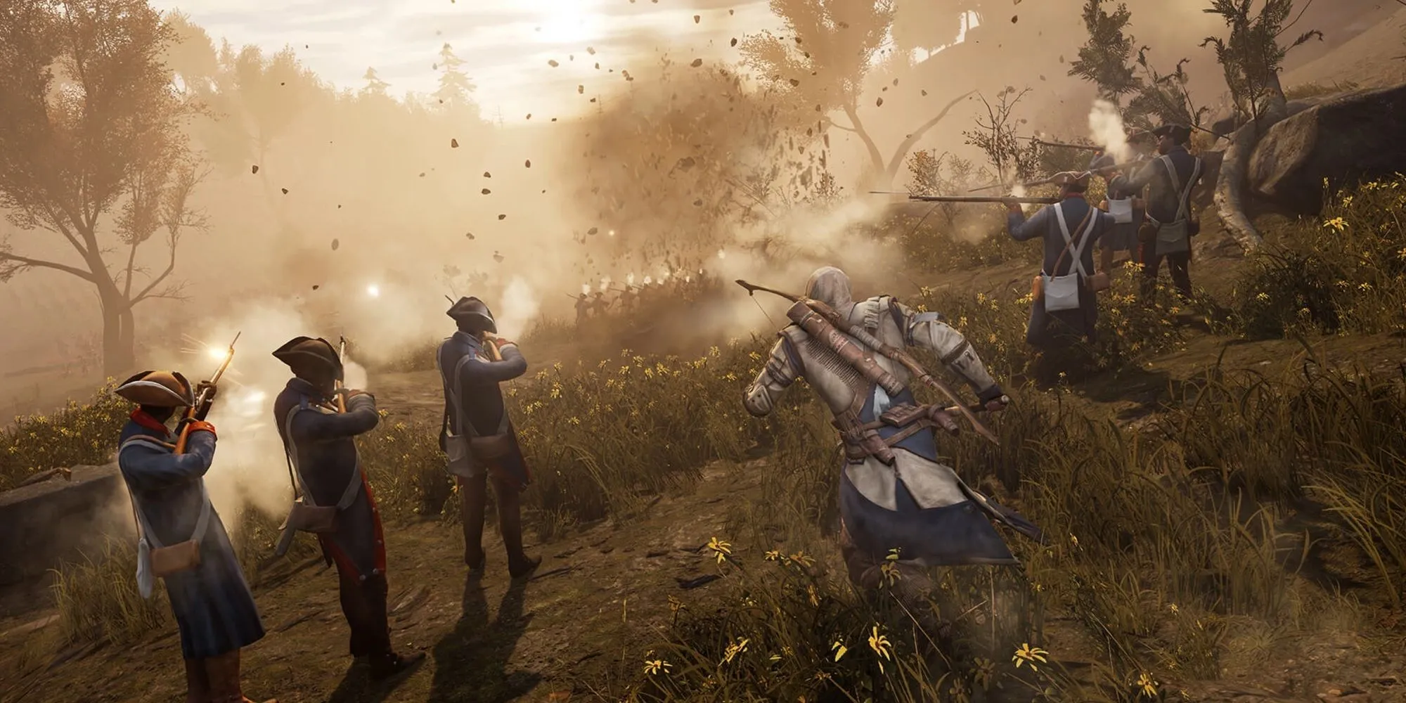Connor Kenway chiến đấu cùng Quân đội Cách mạng trong Assassin's Creed III