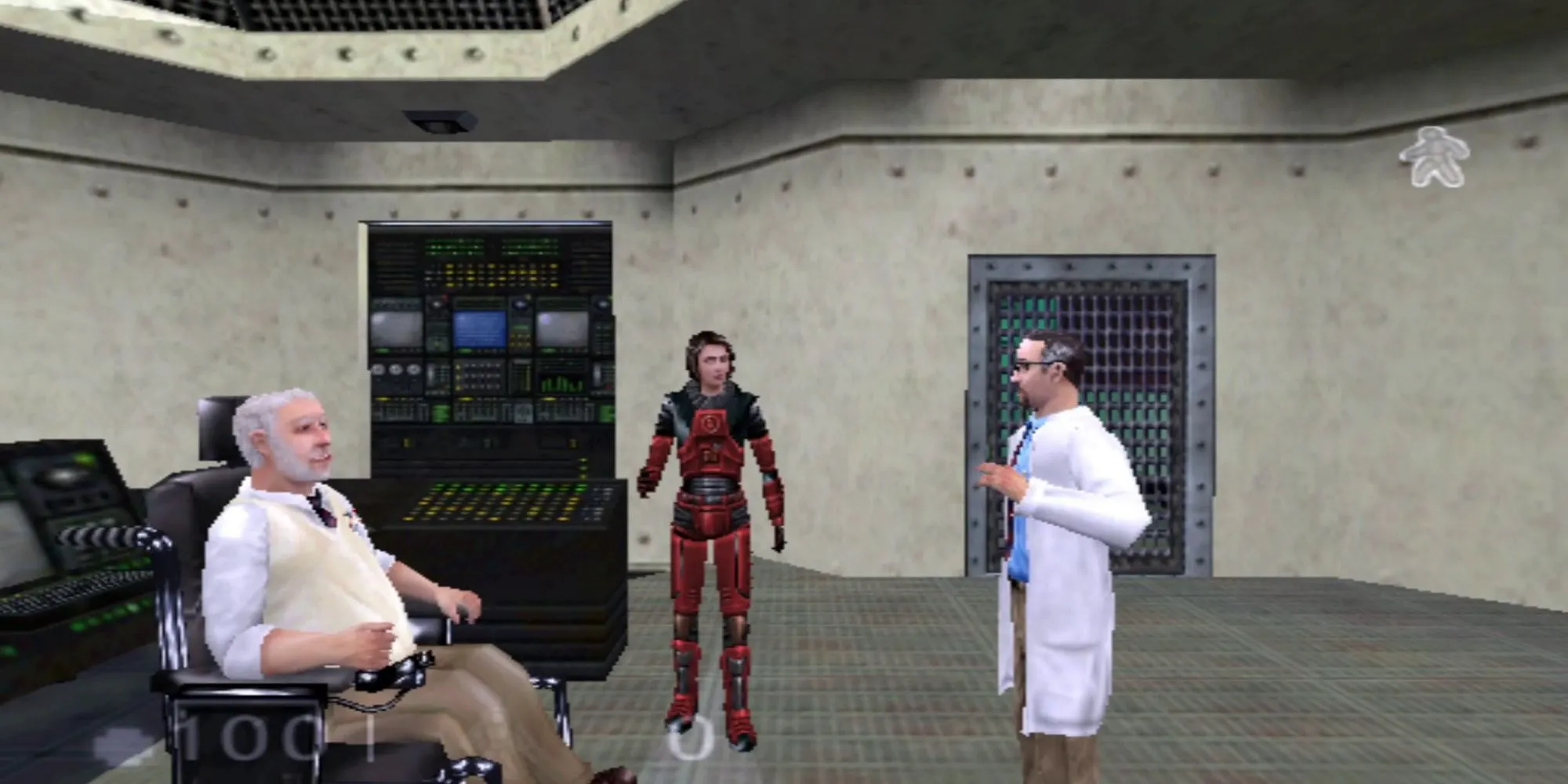 Cuộc gặp gỡ giữa Rosenberg và Green trong Half-Life bản PS2, minh họa cho một game PC cổ điển có thể &quot;lão hóa&quot; cùng lỗi.