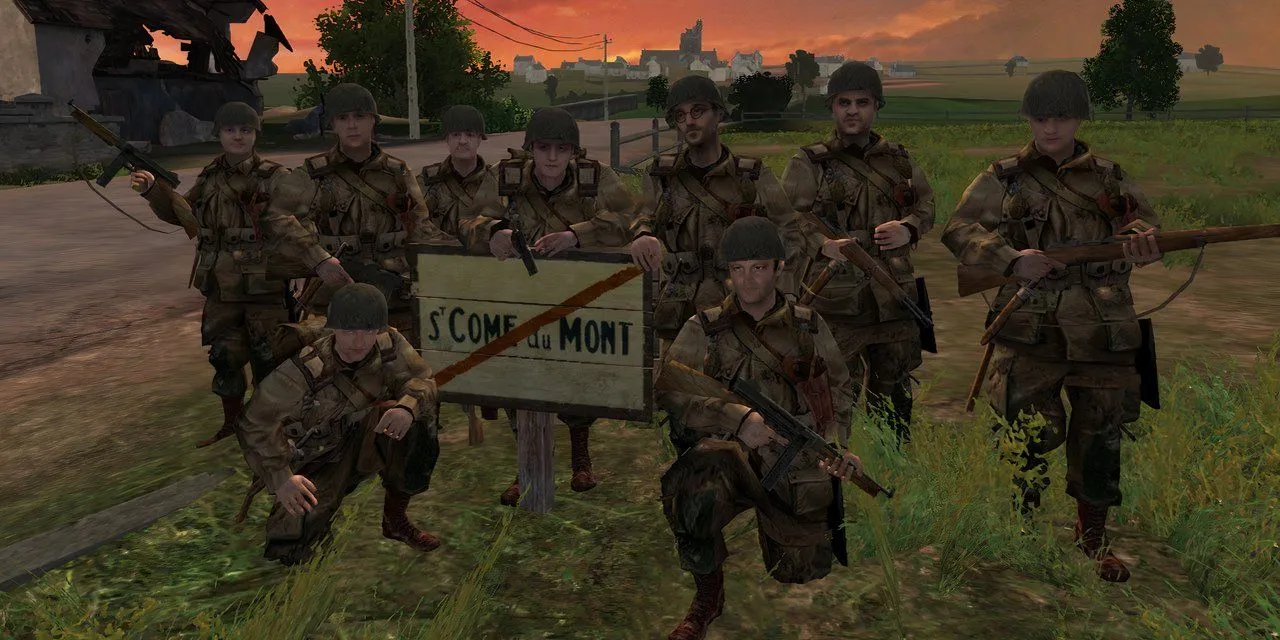 Đội hình lính Mỹ trong chiến dịch D-Day của Brothers In Arms: Road To Hill 30