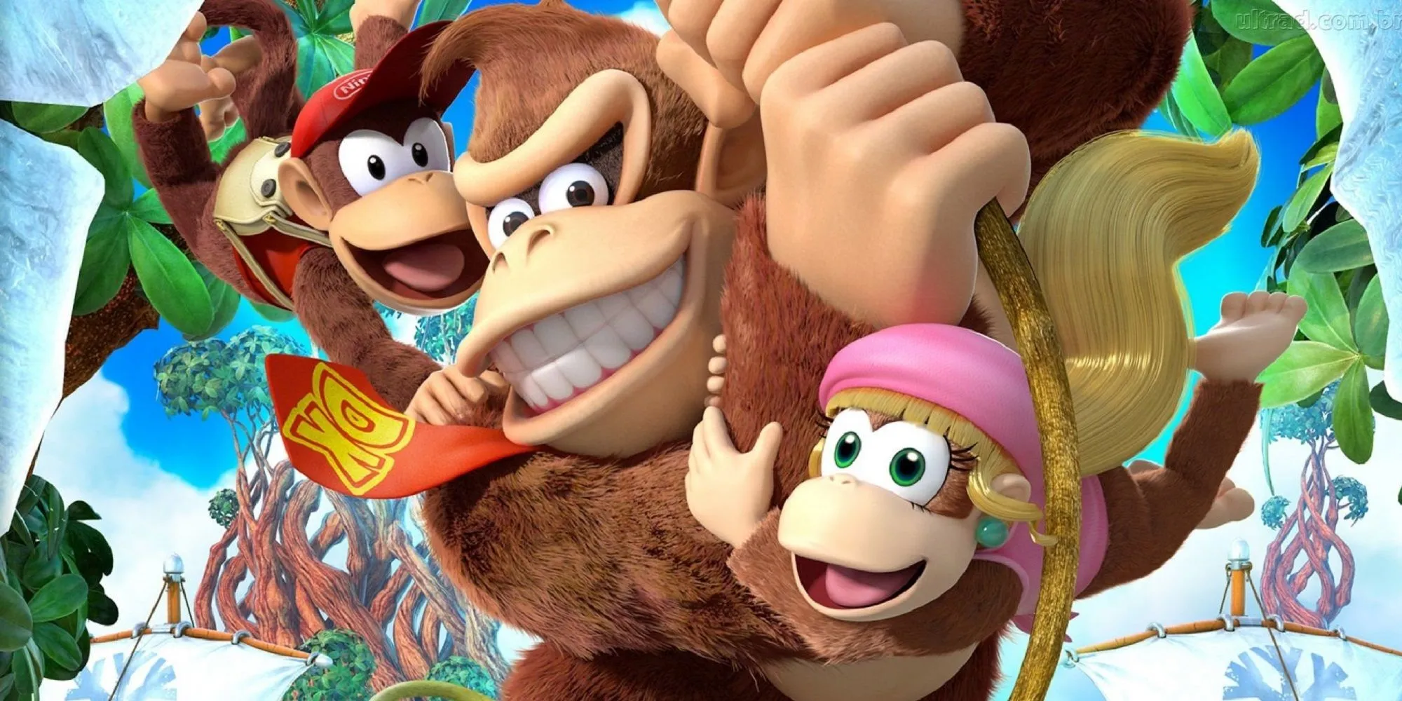 Donkey Kong và các thành viên trong gia đình Kong trong Donkey Kong Country Tropical Freeze