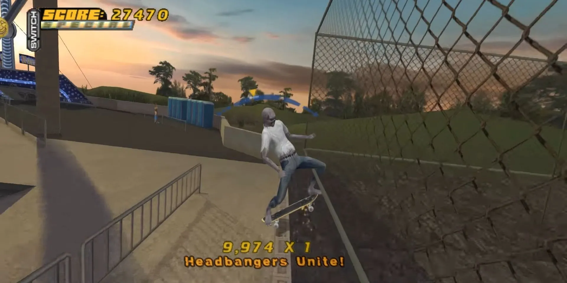 Eddie the Head, linh vật của Iron Maiden, trượt ván trong Tony Hawk's Pro Skater 4