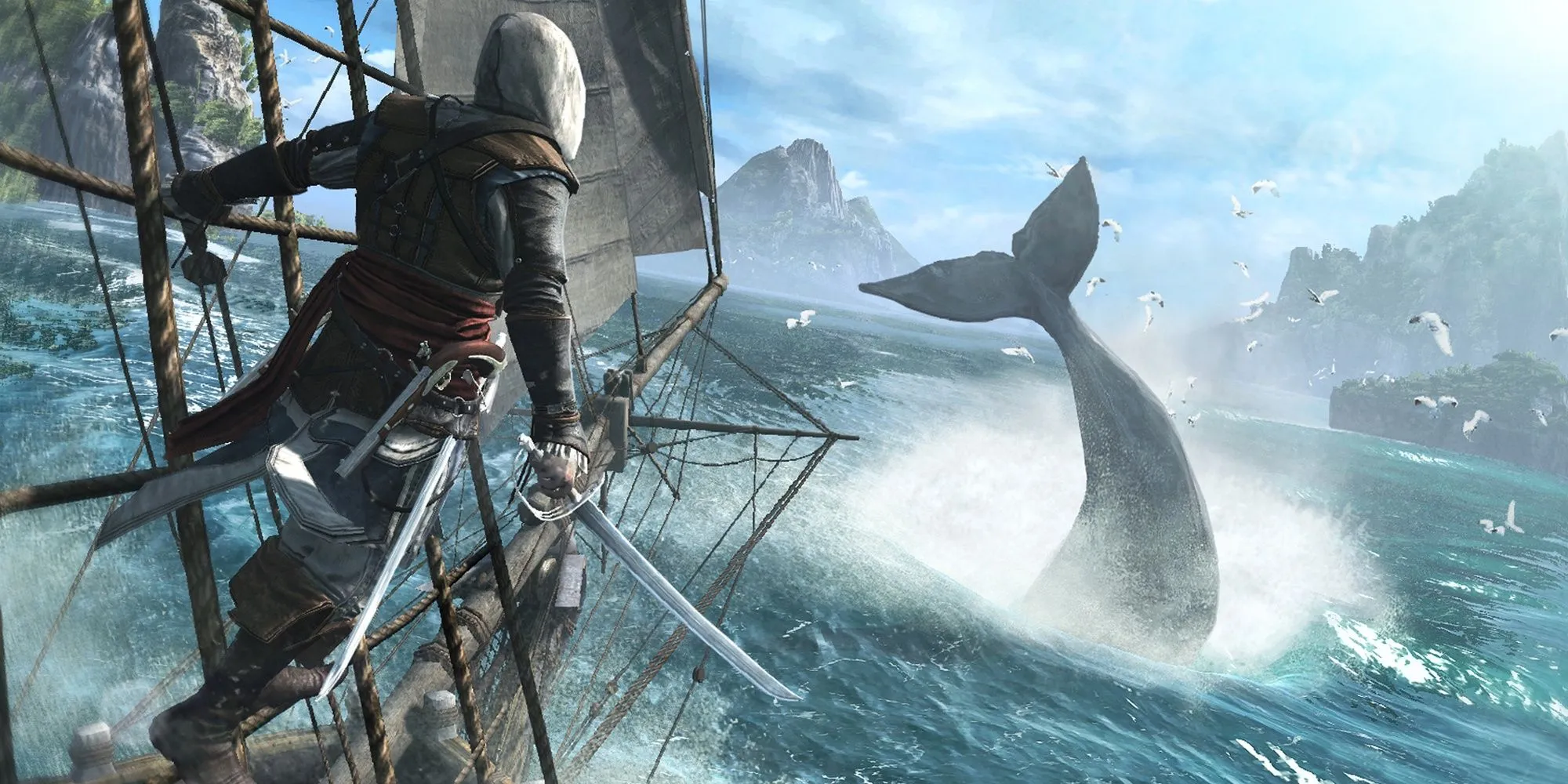 Tin đồn Remake Assassin's Creed Black Flag nóng trở lại sau bài đăng "mất trí nhớ" của Ubisoft 1 Edward Kenway trên tàu, bối cảnh game Assassin's Creed 4 Black Flag