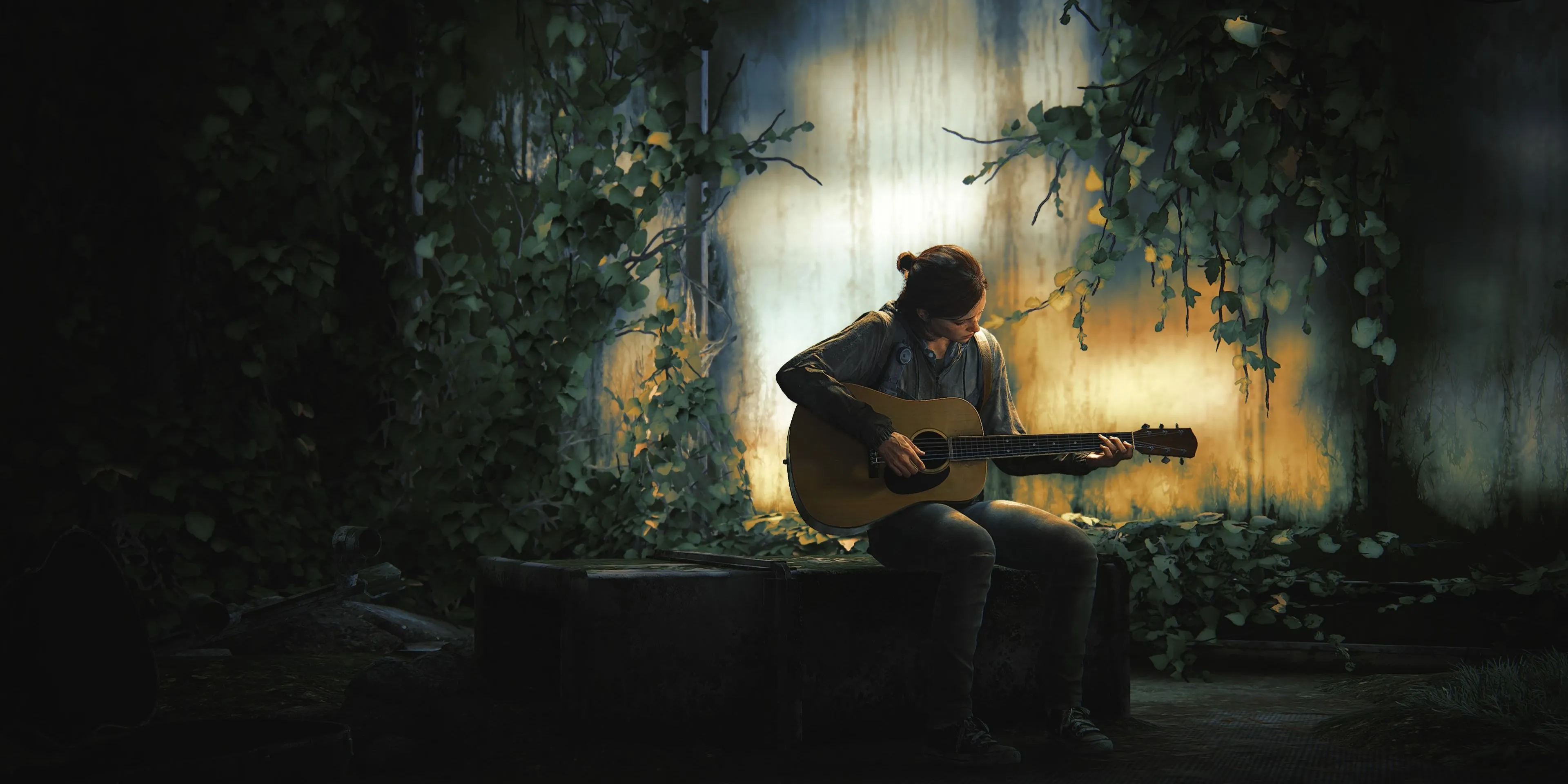 Ellie chơi đàn guitar, một khoảnh khắc biểu tượng của The Last of Us, tựa game độc quyền PlayStation