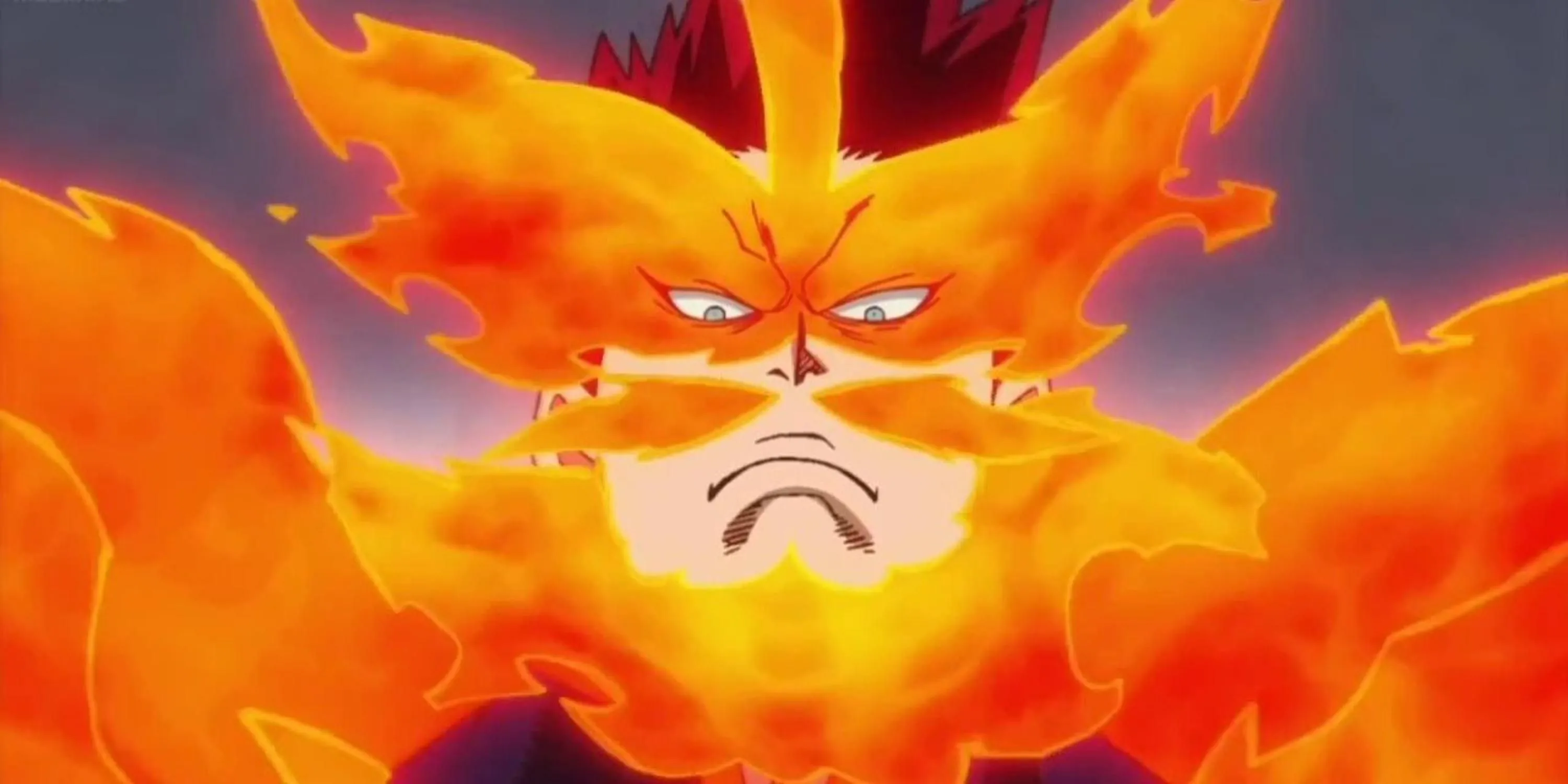 Endeavor, anh hùng số 1 mới, trong trang phục Pro Hero và sử dụng Quirk Hellflame mạnh mẽ ở My Hero Academia