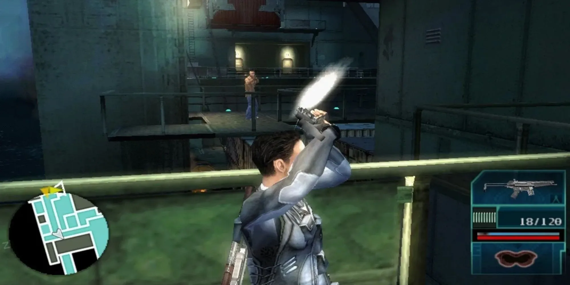 Gabe Logan, nhân vật chính trong game hành động lén lút Syphon Filter: Logan's Shadow trên PSP, có trên PS Plus.