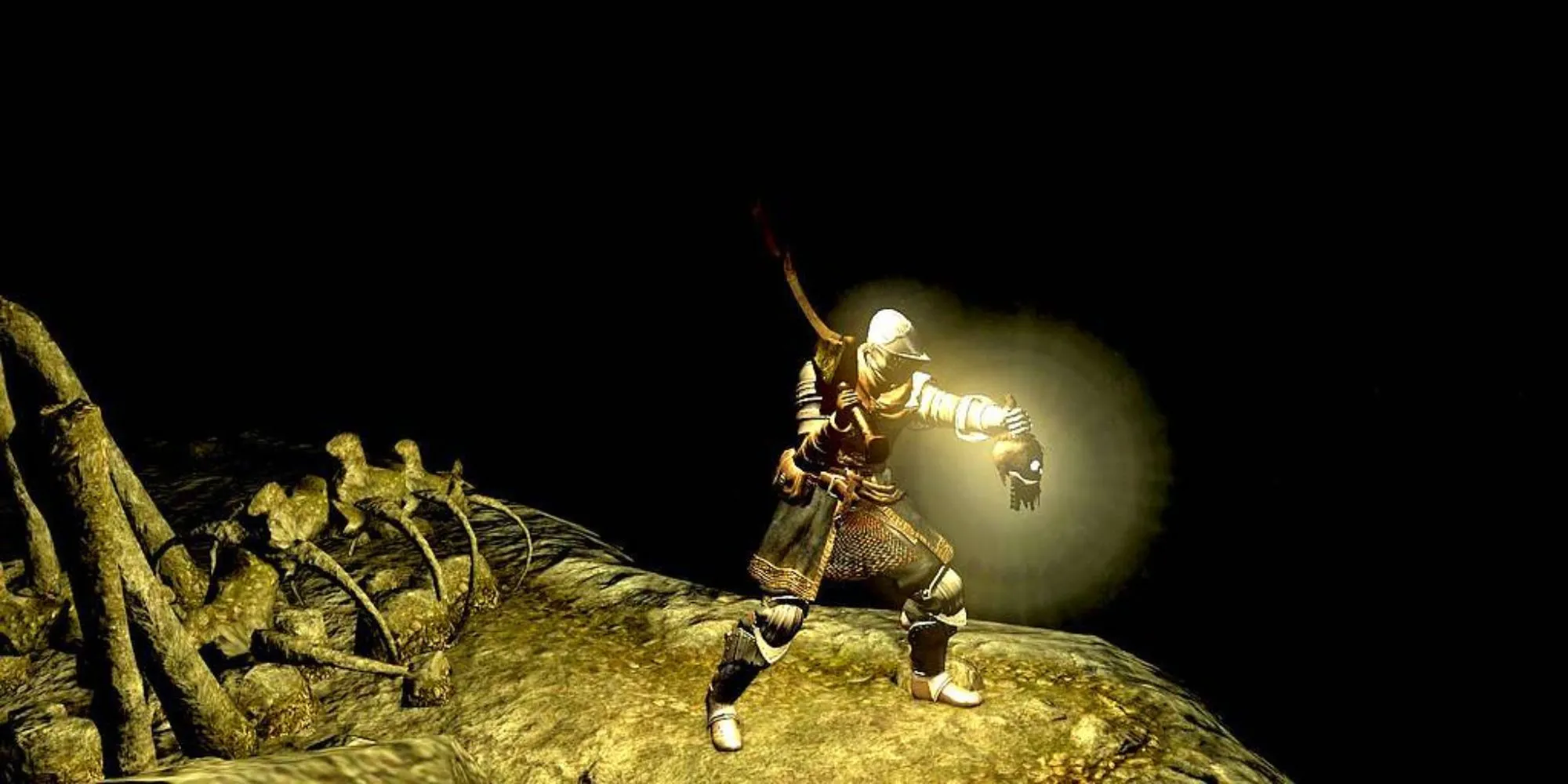 Game thủ cầm Skull Lantern trong Lăng Mộ Người Khổng Lồ, Dark Souls