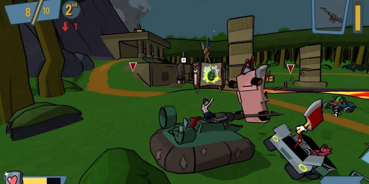 Gameplay game đấu trường xe Cel Damage