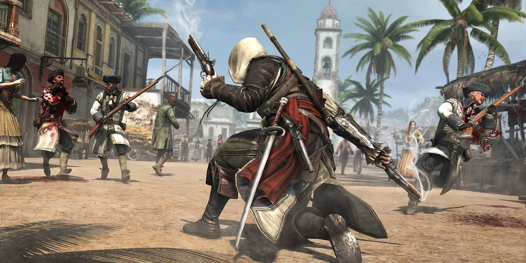 Gameplay hành động chiến đấu của Edward Kenway trong game Assassin's Creed IV Black Flag