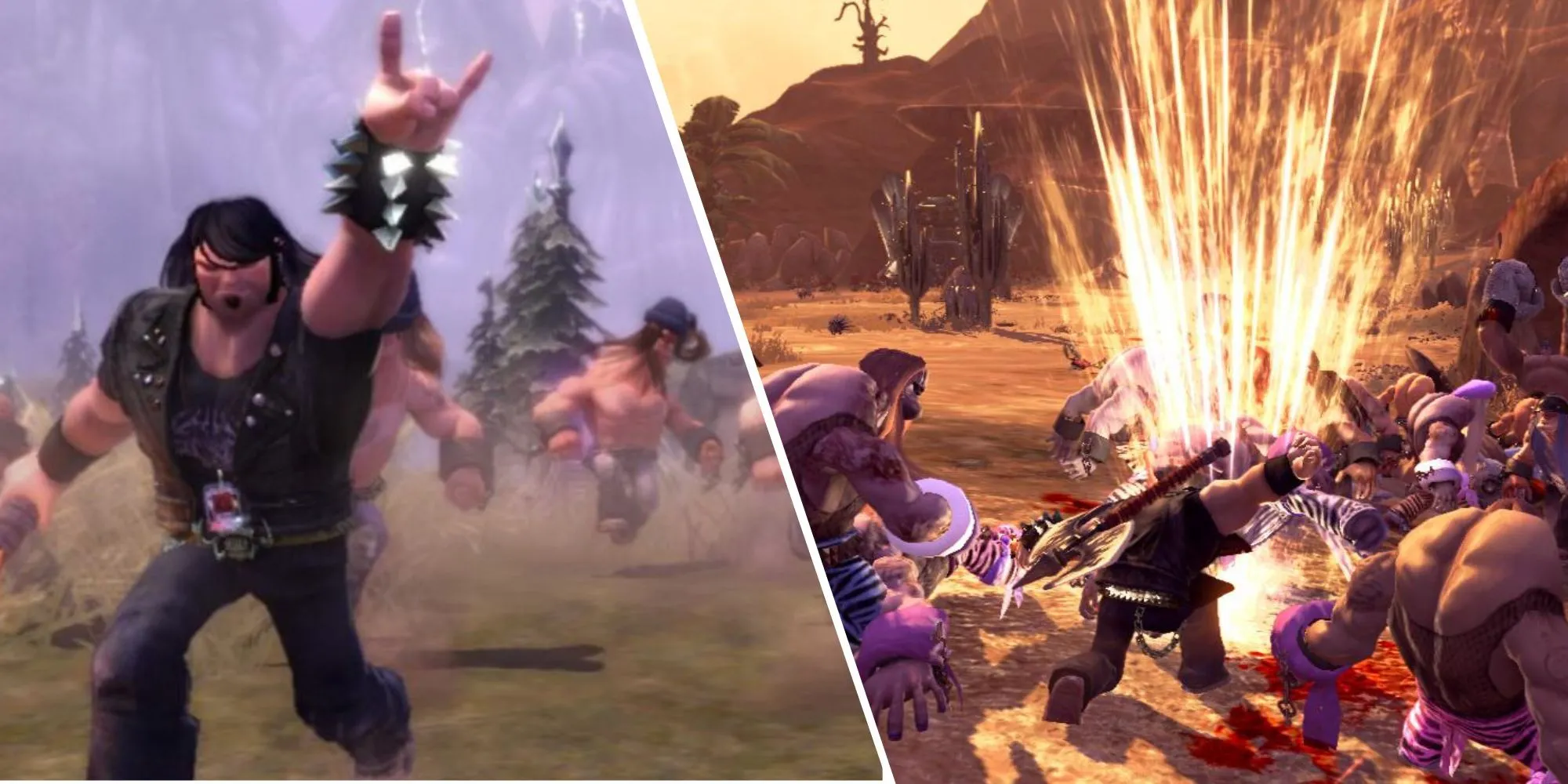 Gameplay RTS của game Brutal Legend, khác biệt lớn so với phần hành động ban đầu.