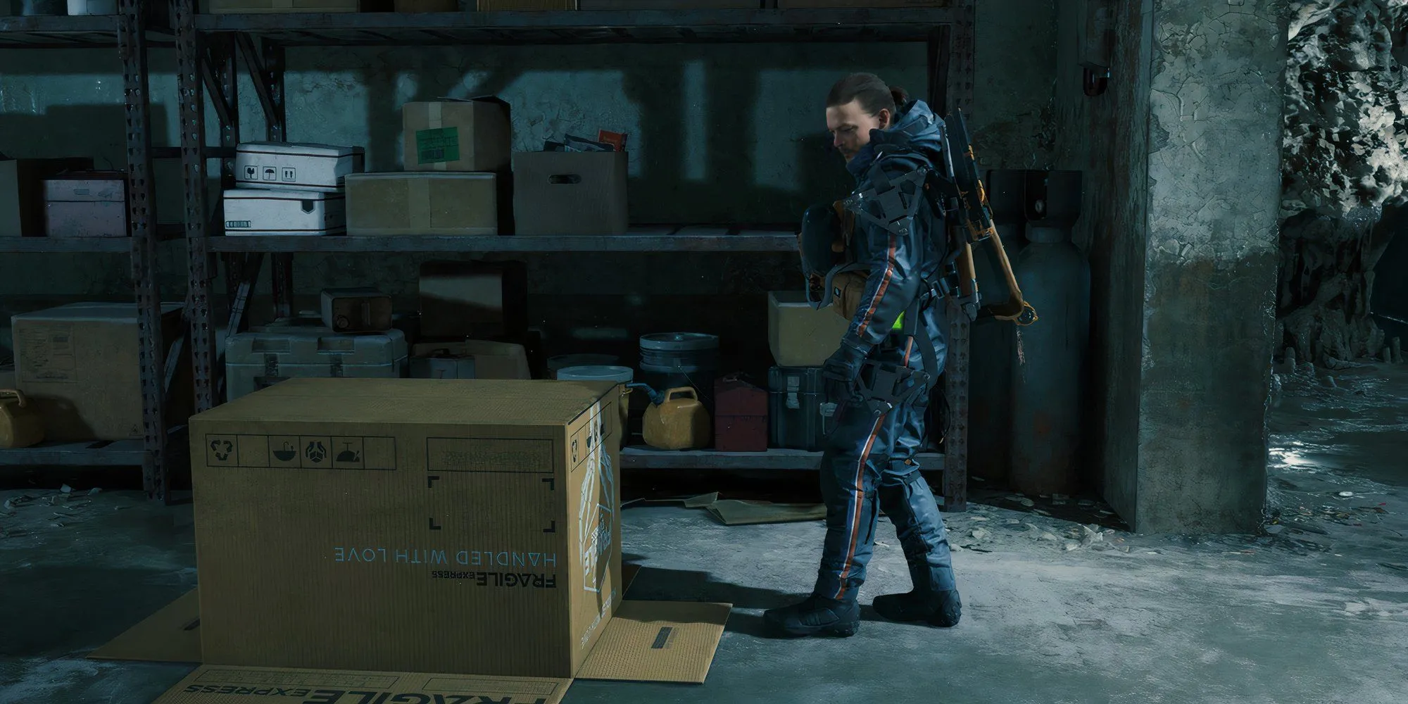 Gameplay vận chuyển hàng hóa trong game hành động thế giới mở Death Stranding