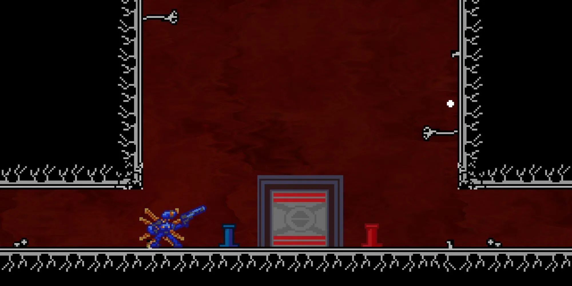 Giao diện màn chơi của Retrokill Demake với đồ họa pixel