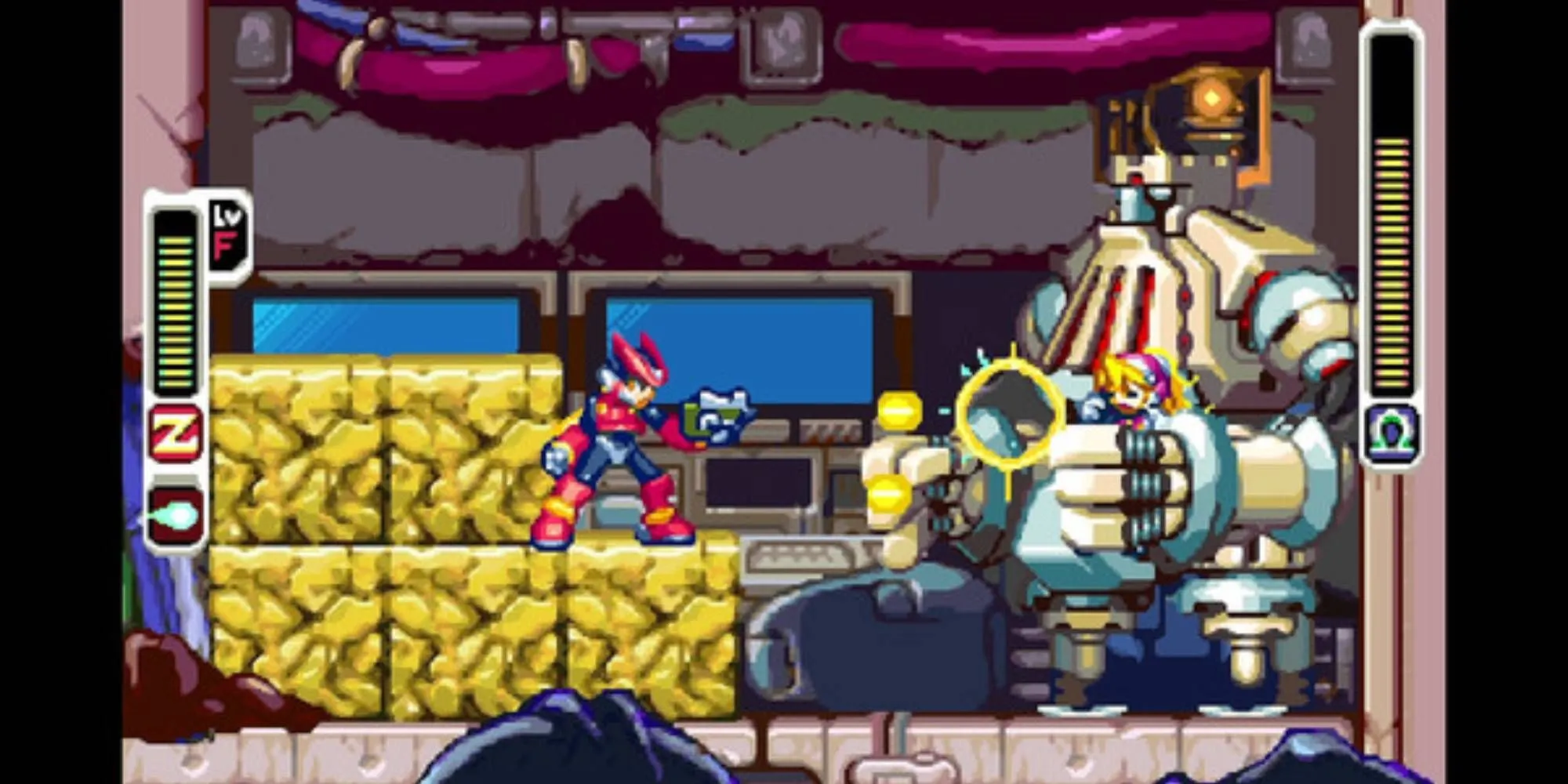 Giao diện menu Mega Man Zero/ZX Legacy Collection.