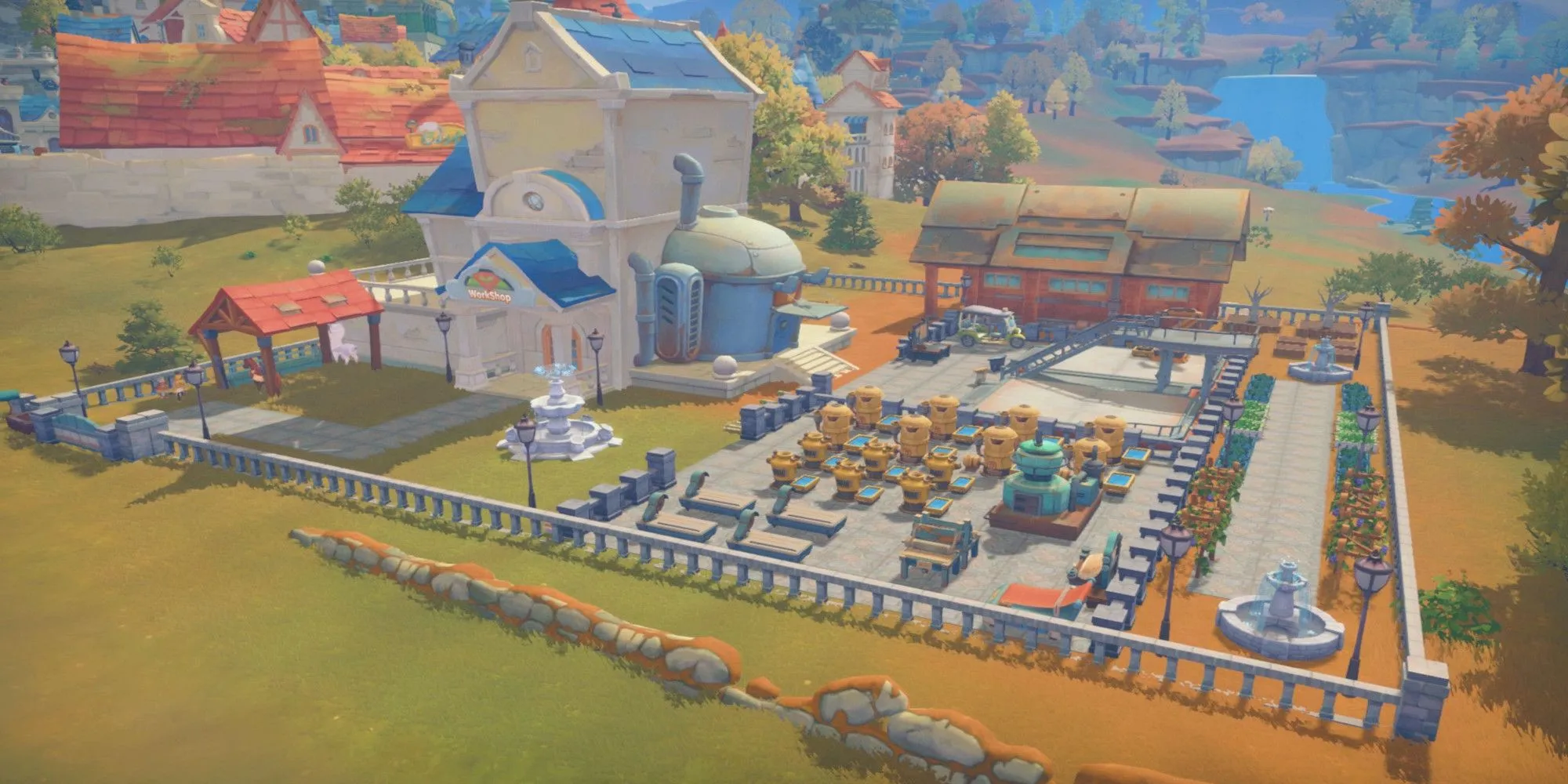 Góc làm việc và xưởng thủ công của người chơi trong game My Time At Portia