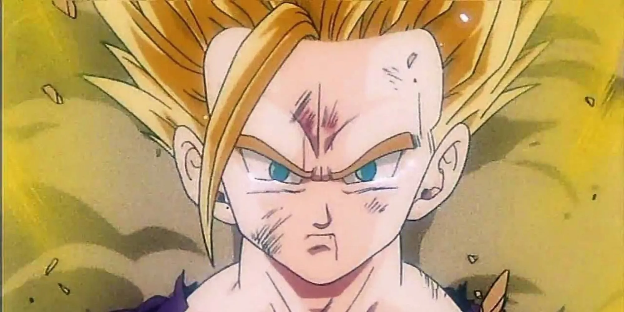 Gohan tuổi teen trong hình dạng Siêu Saiyan 2 tại Cell Games