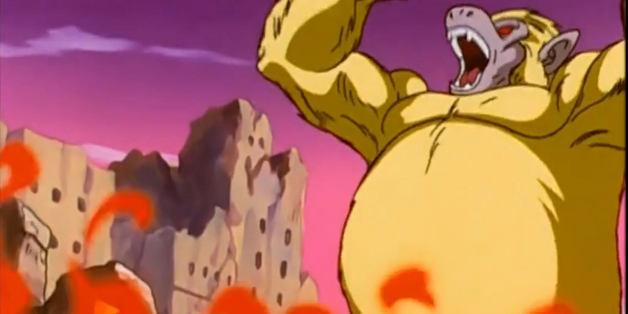 Goku hóa thành Đại Khỉ Đột Vàng với aura dữ dội trong Dragon Ball GT