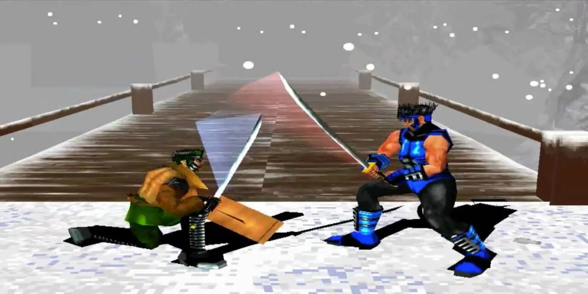 Hai chiến binh đấu kiếm trong game đối kháng độc đáo Bushido Blade trên PS1