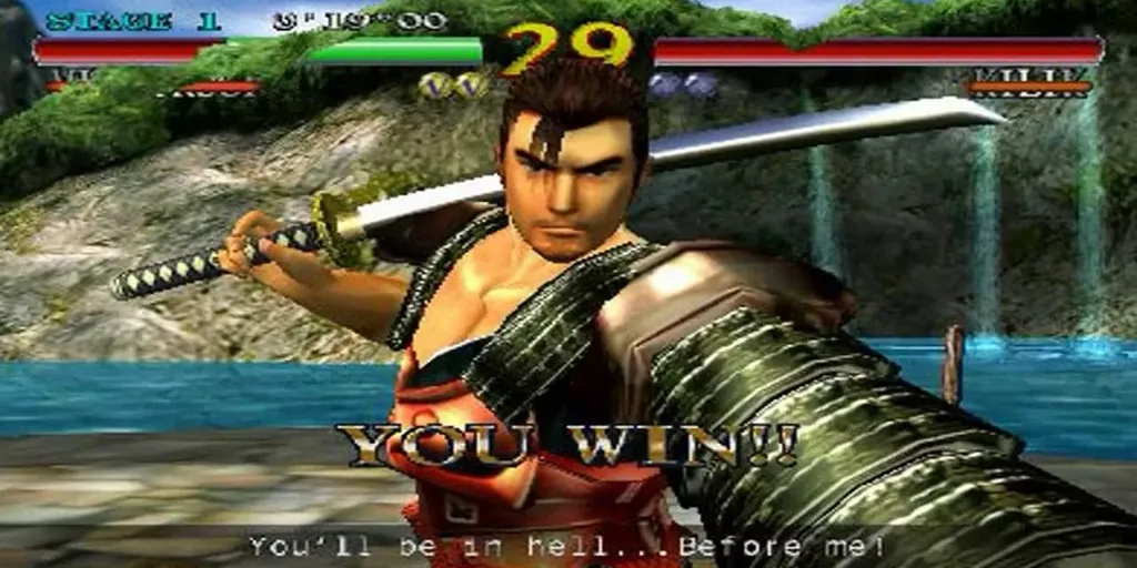 Hai nhân vật đối đầu trong SoulCalibur