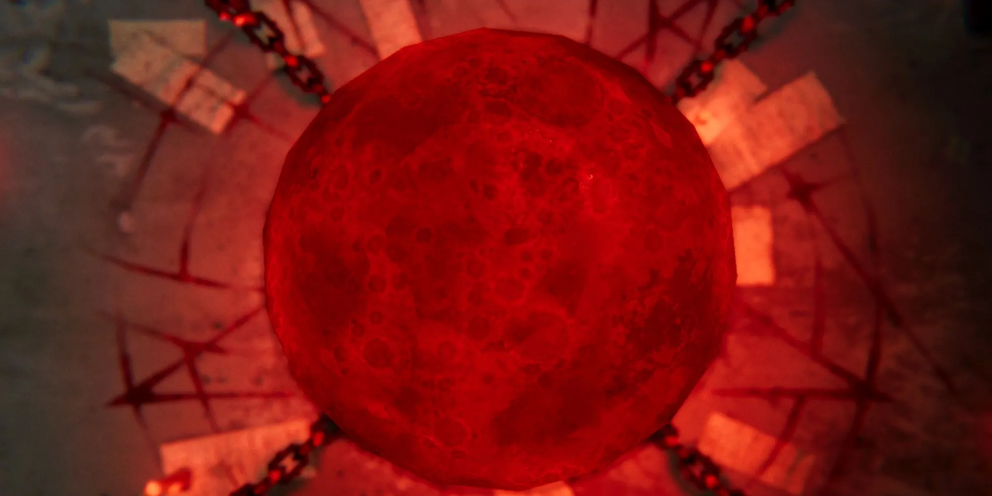Hiện tượng Blood Moon hiếm gặp với bầu trời và mưa đỏ rực trong game kinh dị Phasmophobia.