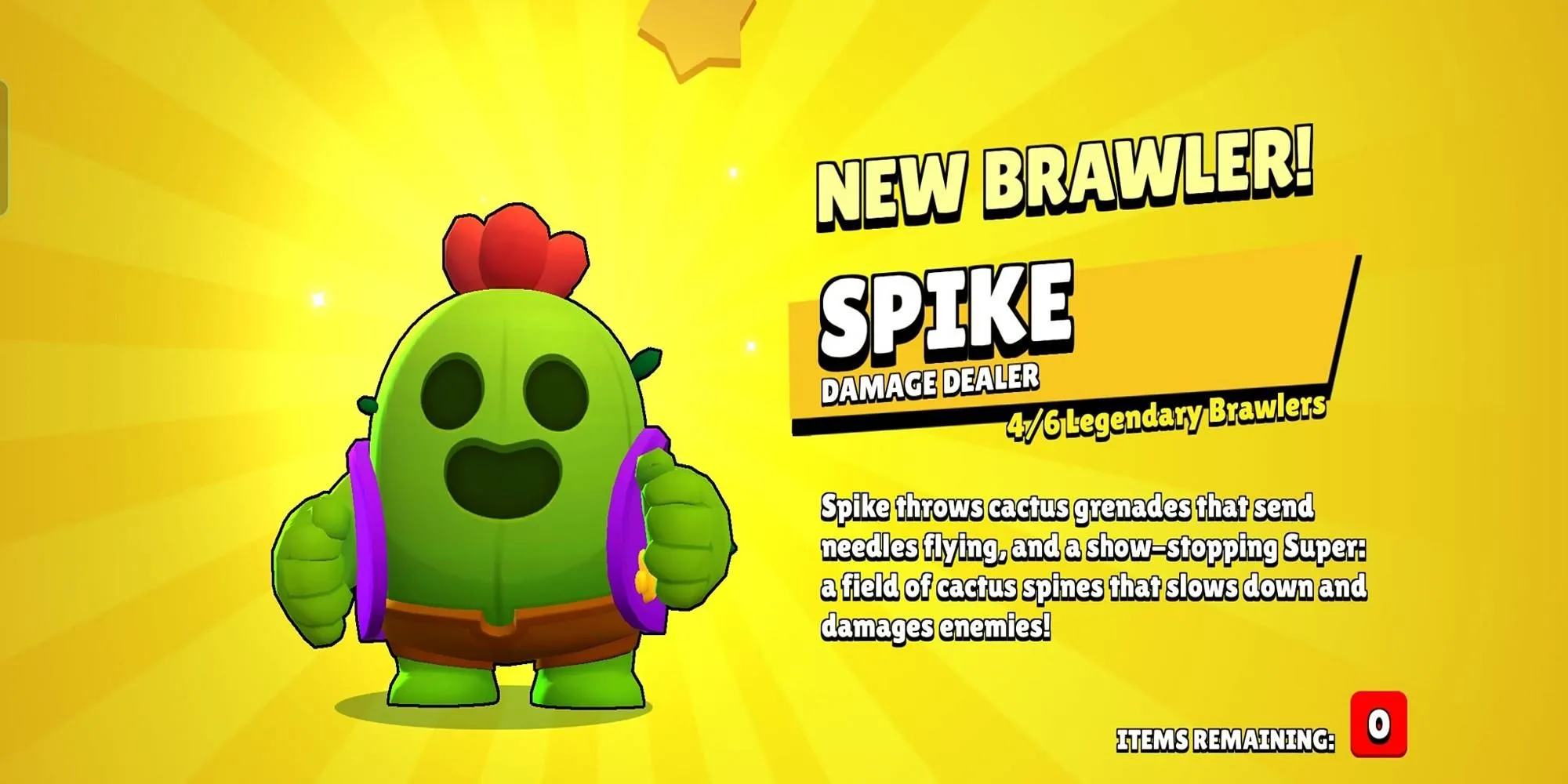 Hình ảnh Brawler Spike đầy đủ trong Brawl Stars.