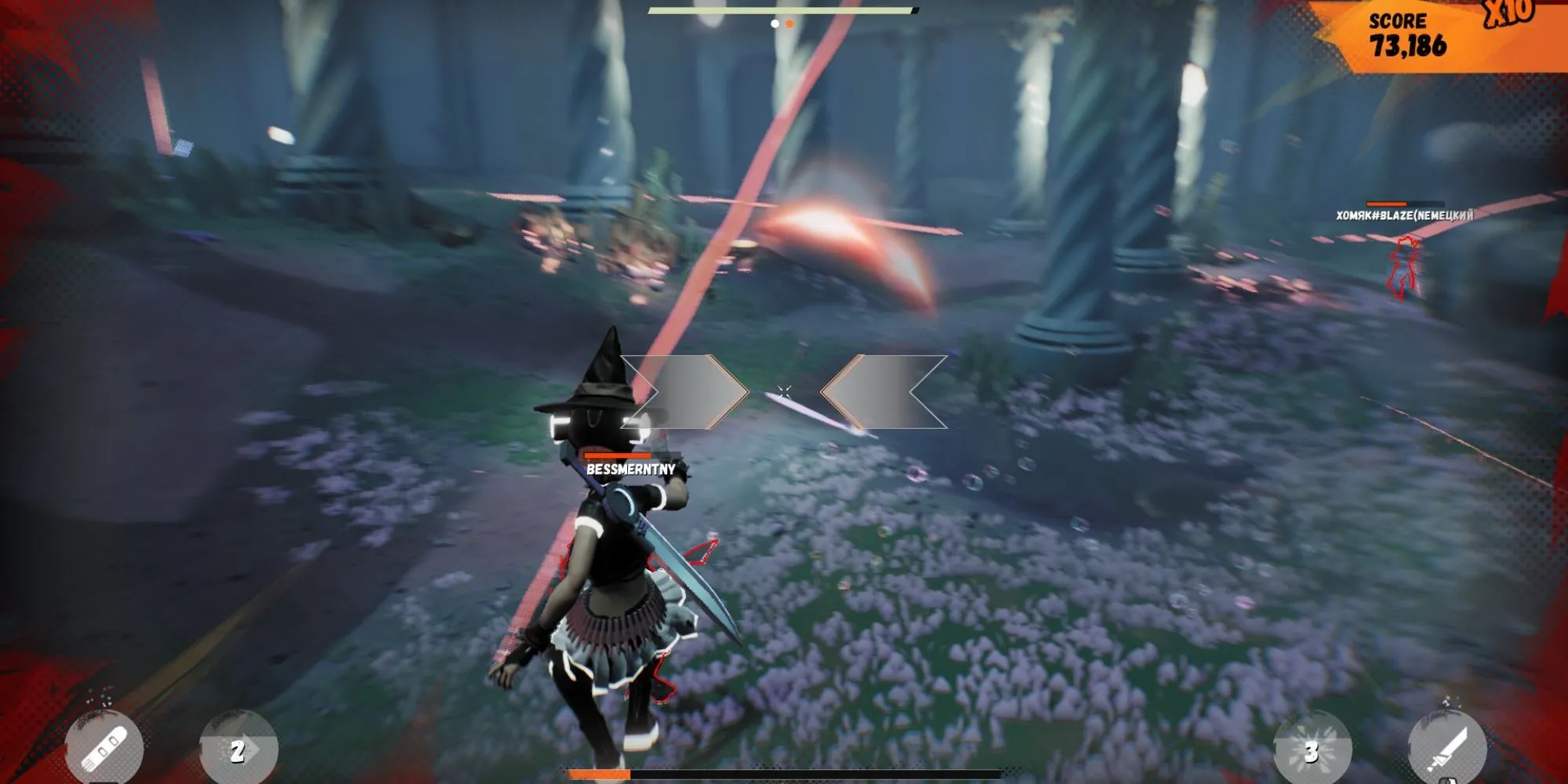 Hình ảnh gameplay BlasterBeat, một game rhythm shooter góc nhìn thứ ba miễn phí
