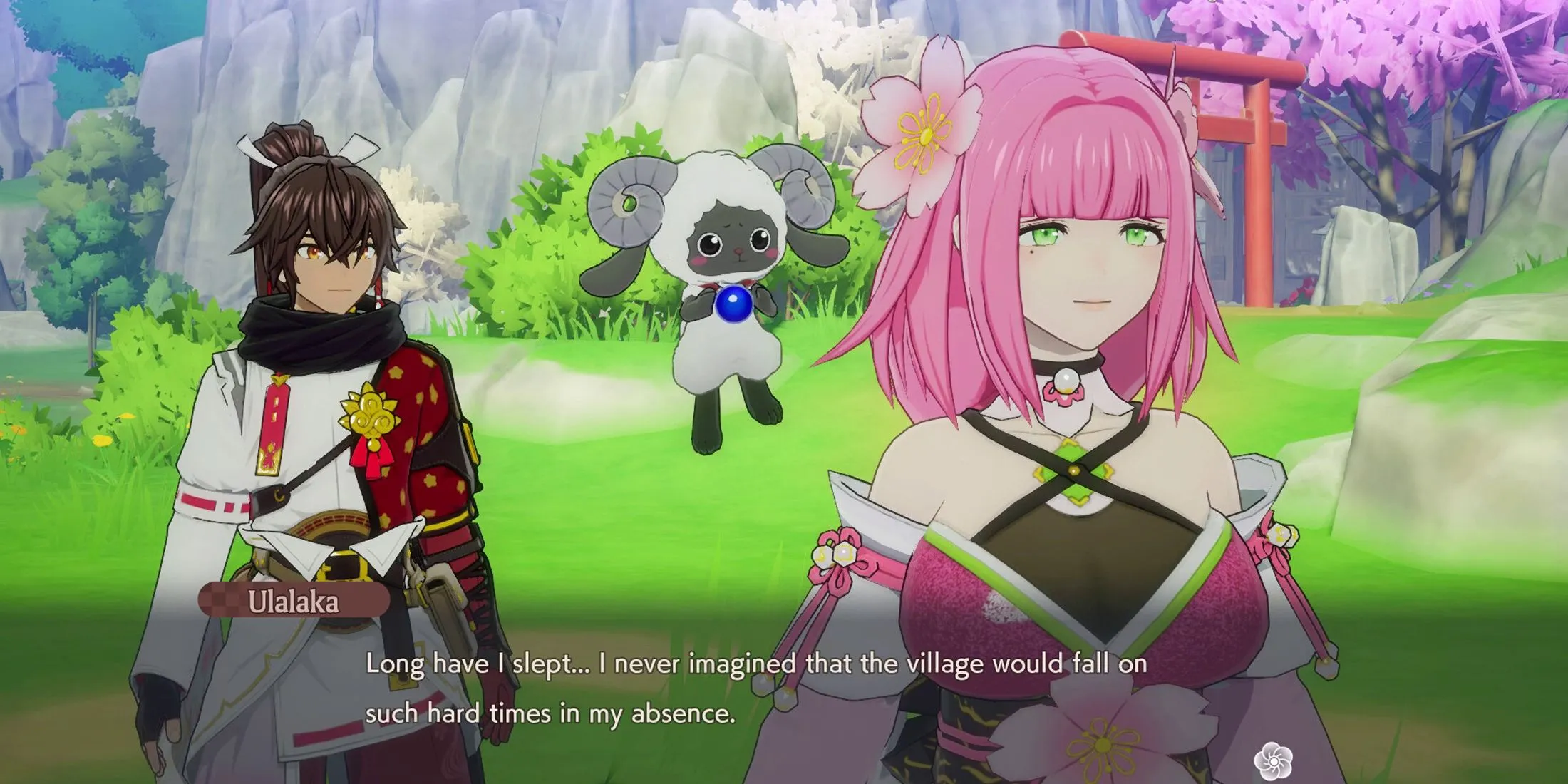 Hình ảnh nhân vật tương tác trong Rune Factory Guardians Of Azuma.