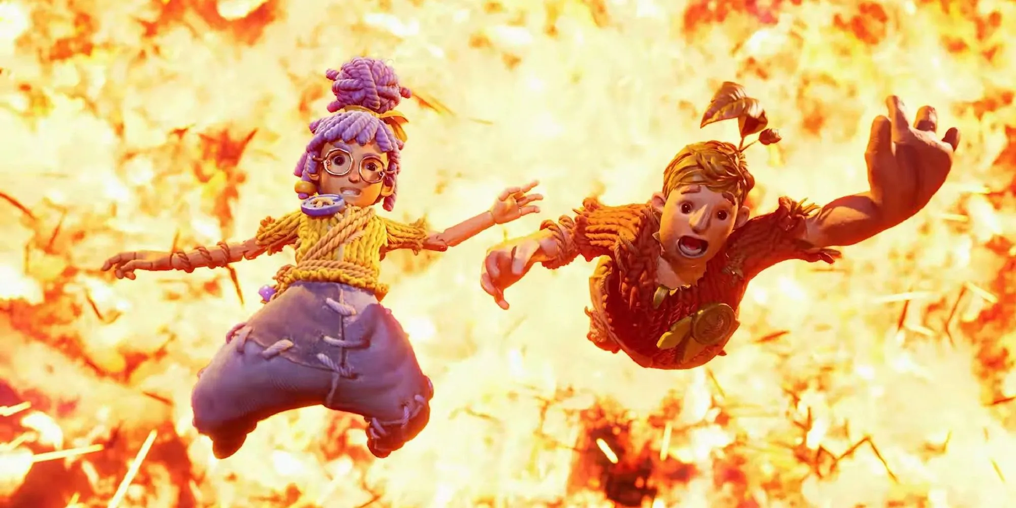 Hình ảnh quảng bá game It Takes Two kỷ niệm 10 triệu bản bán ra với hai nhân vật chính.