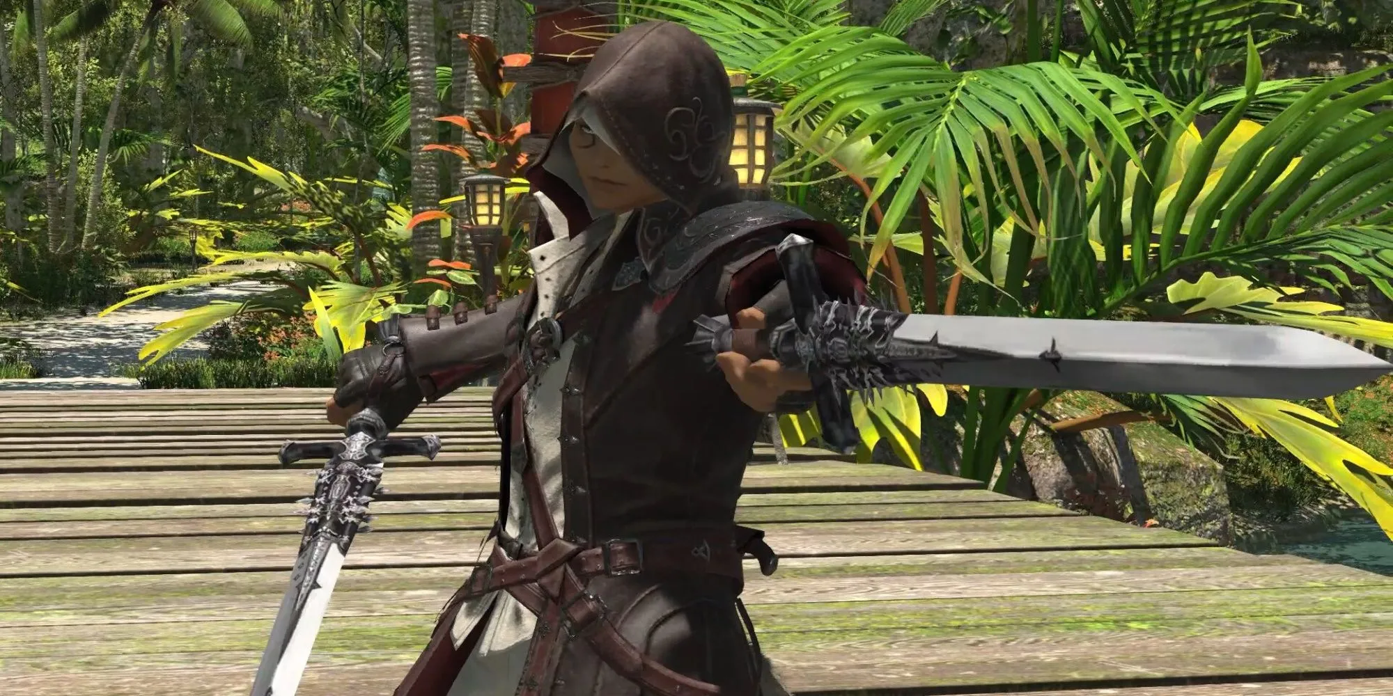 Hình ảnh quảng cáo Final Fantasy XIV Dawntrail với các nhân vật chính và khung cảnh ấn tượng.