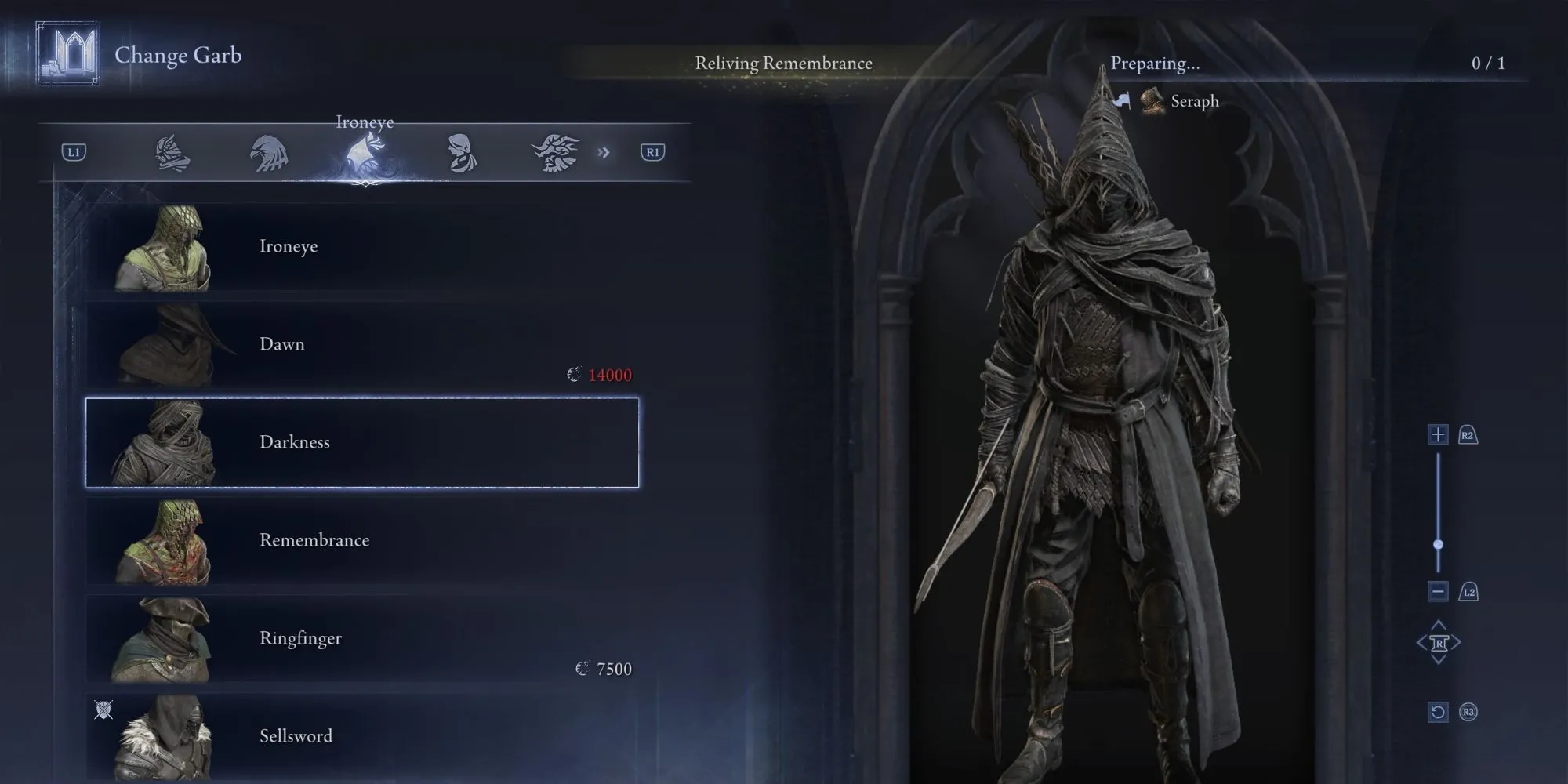 Ironeye trong bộ trang phục Darkness Set
