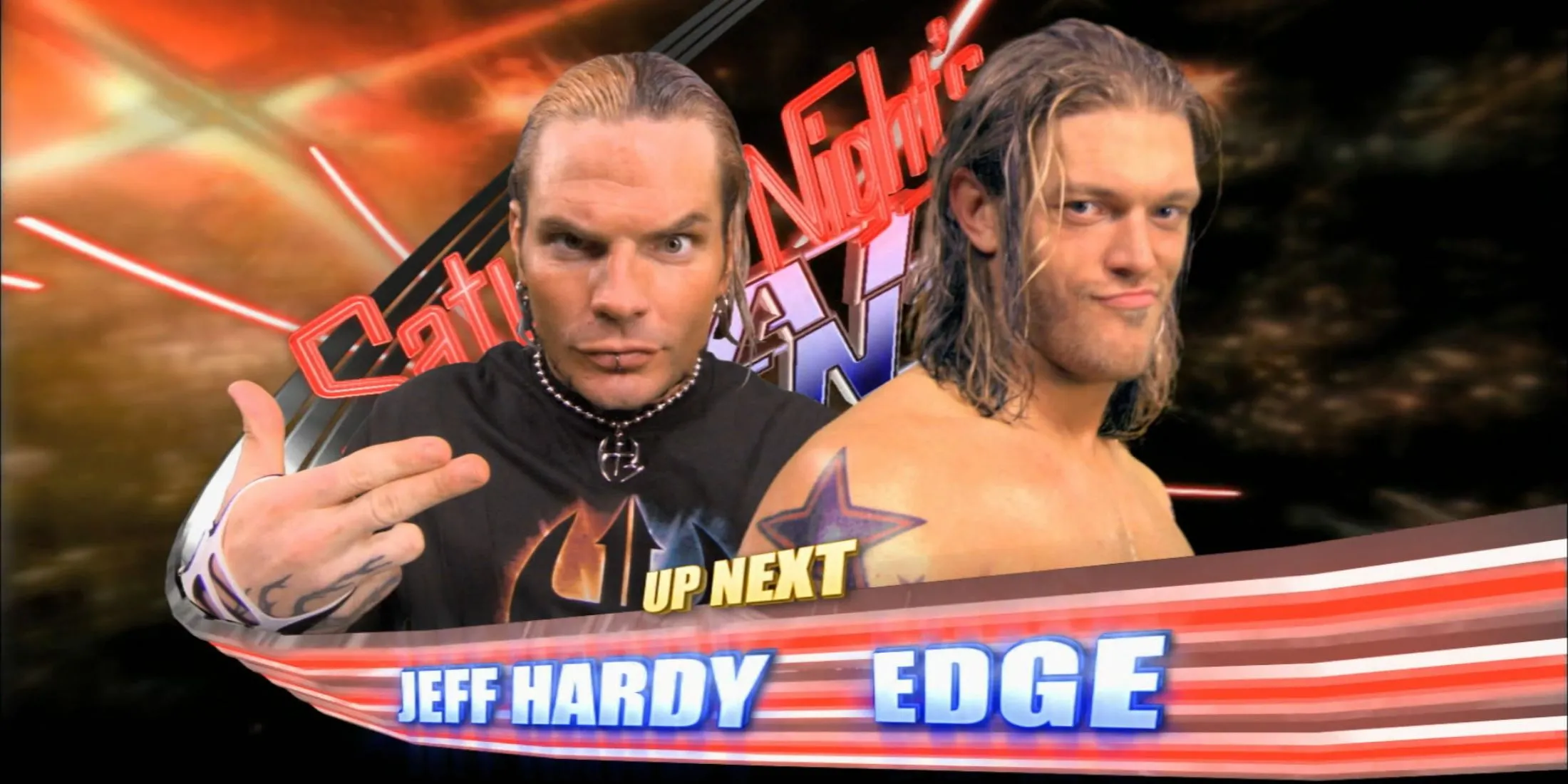 Jeff Hardy đối đầu Edge trong trận đấu tại Saturday Night Main Event WWE
