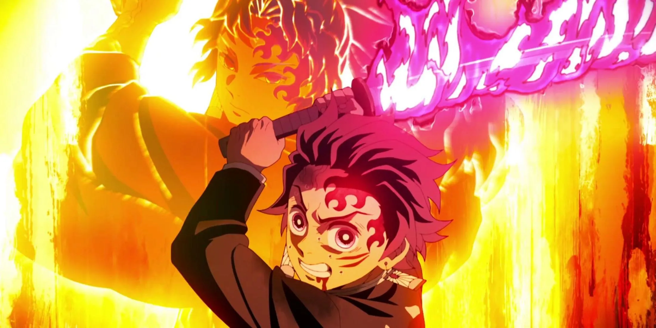 Kamado Tanjiro với thanh kiếm đỏ rực trong Demon Slayer
