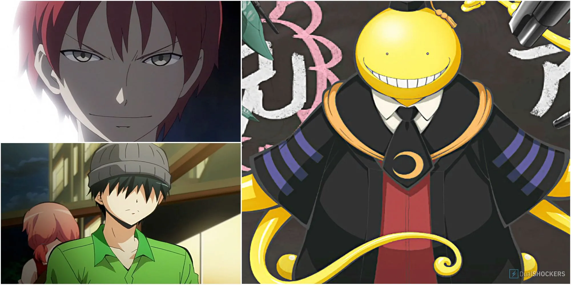 Karma Akabane và Koro-sensei đang đối mặt trong Assassination Classroom