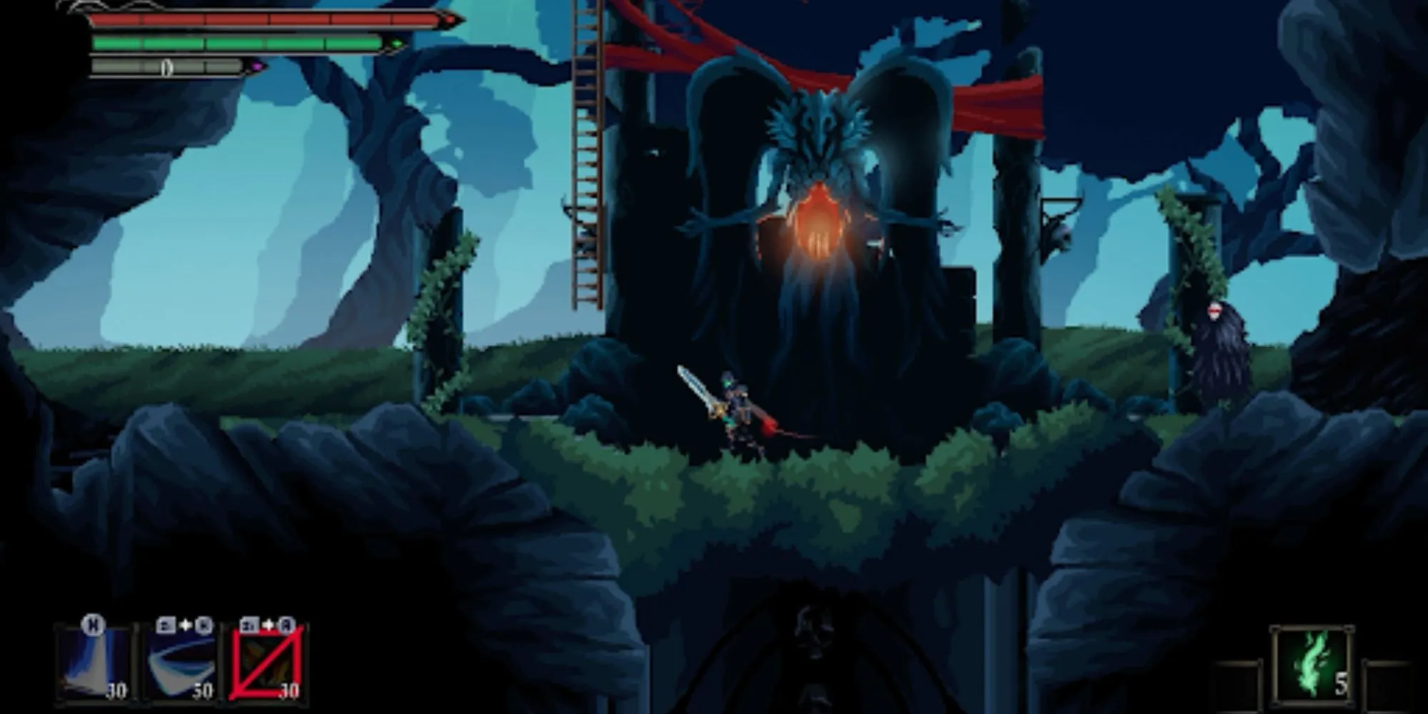 Khám phá thế giới đầy bí ẩn và nguy hiểm trong game Death's Gambit