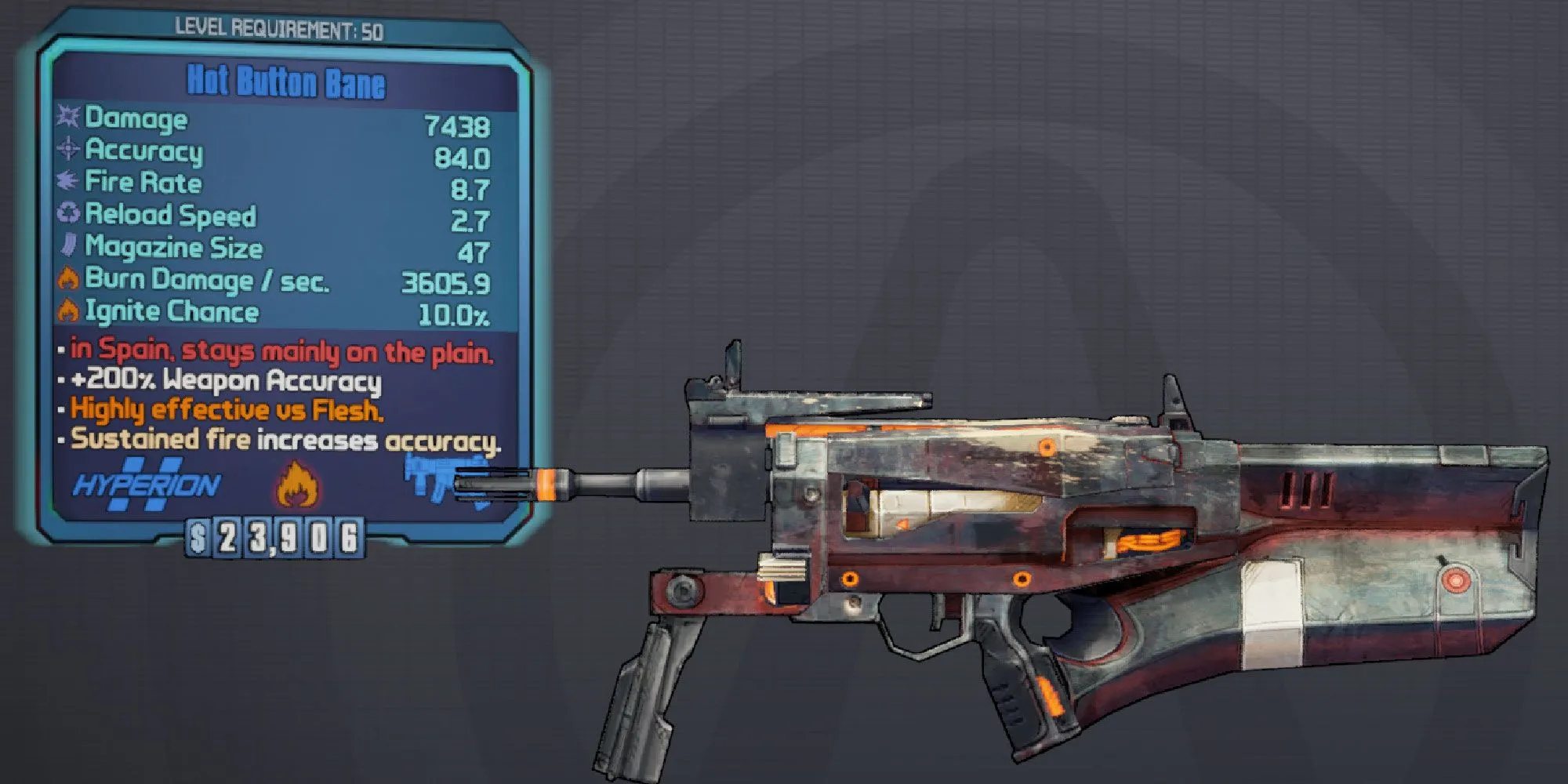Khẩu SMG The Bane bị nguyền rủa với tốc độ di chuyển chậm và tiếng la hét trong Borderlands 2
