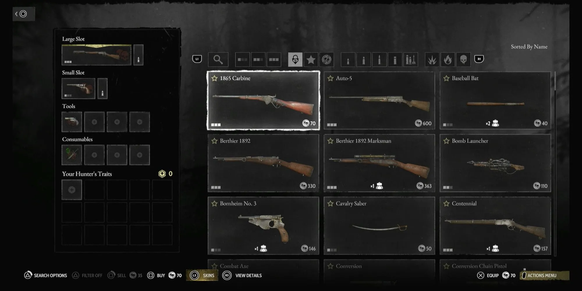 Kho vũ khí đa dạng trong Hunt Showdown, bao gồm súng trường, súng ngắn và súng săn độc đáo thời kỳ 1800s.
