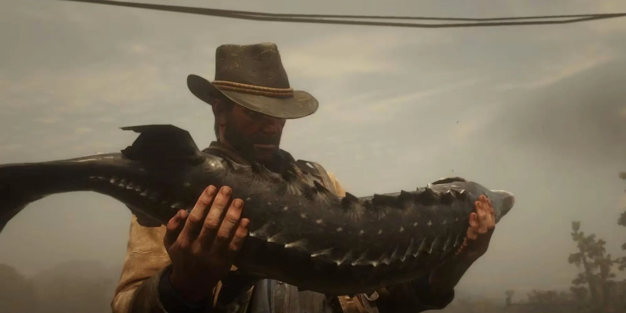 Khoảnh khắc câu cá thư giãn trong game thế giới mở Red Dead Redemption 2