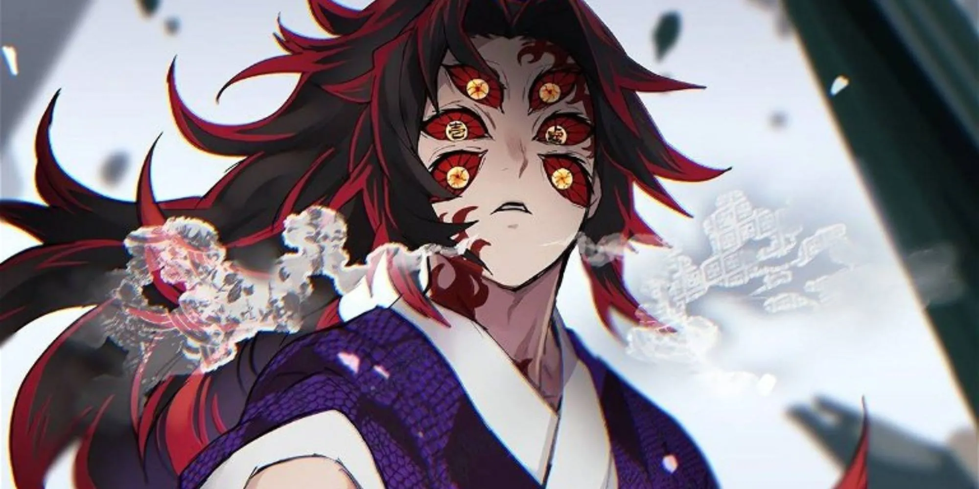Kokushibo sử dụng Hơi Thở Của Mặt Trăng trong Demon Slayer