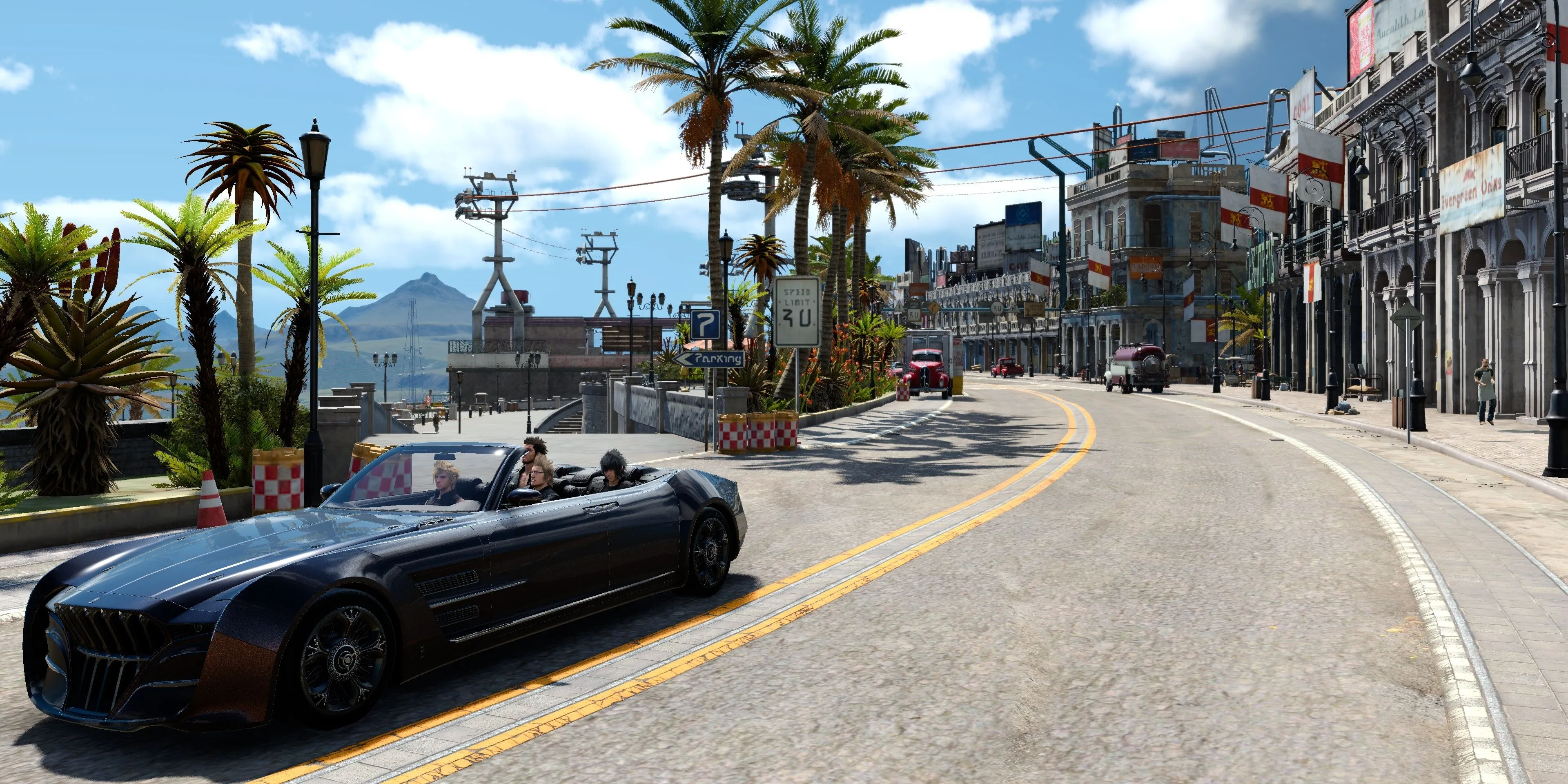 Lái xe Regalia trong Final Fantasy XV