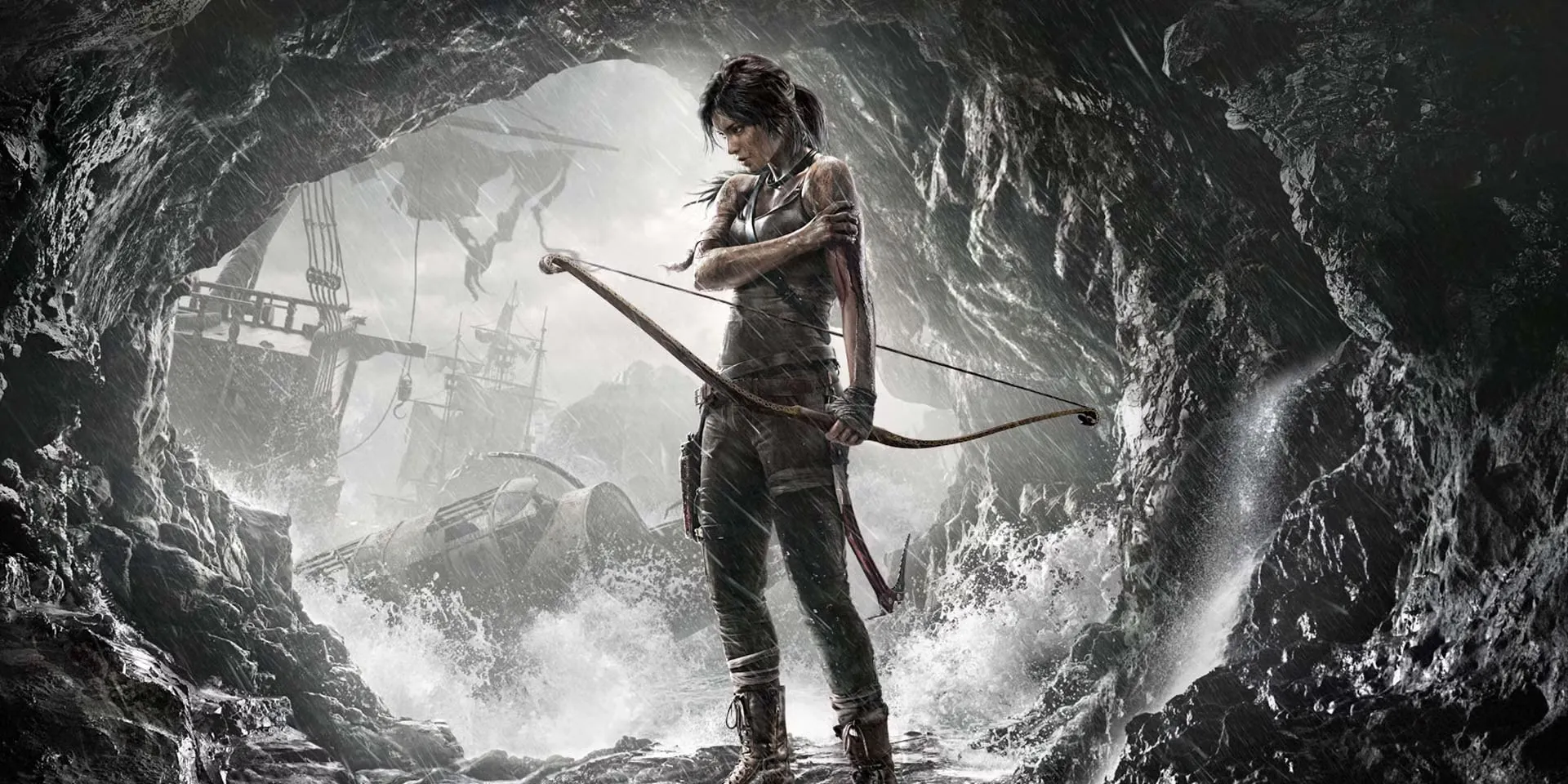 Lara Croft sử dụng cung tên và ẩn nấp trong Tomb Raider reboot