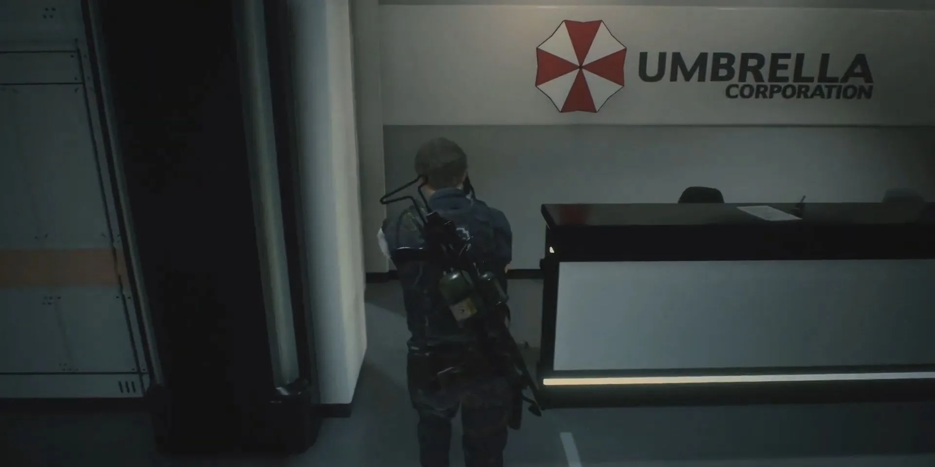 Leon bước vào khu NEST của Umbrella trong Resident Evil 2 Remake 2019